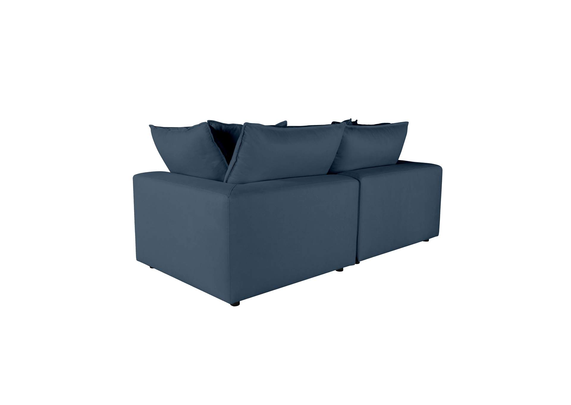 Cali Navy Performance Fabric Modular Loveseat image 6