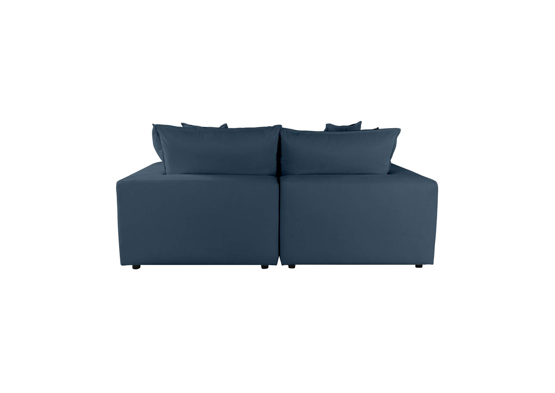 Cali Navy Performance Fabric Modular Loveseat image 7