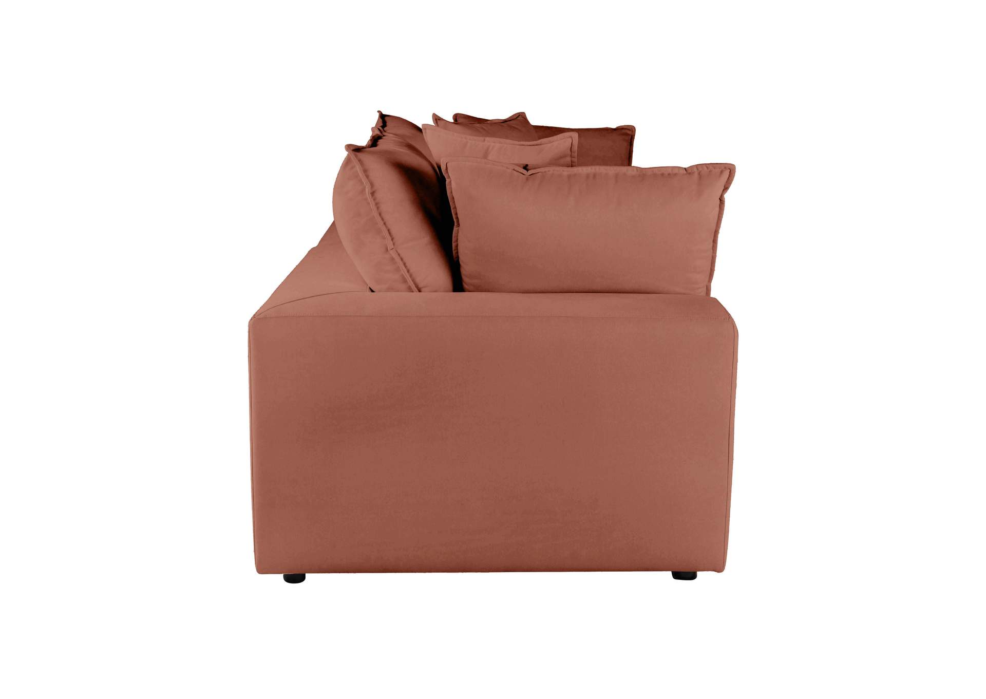 Cali Rust Performance Fabric Modular Loveseat image 5