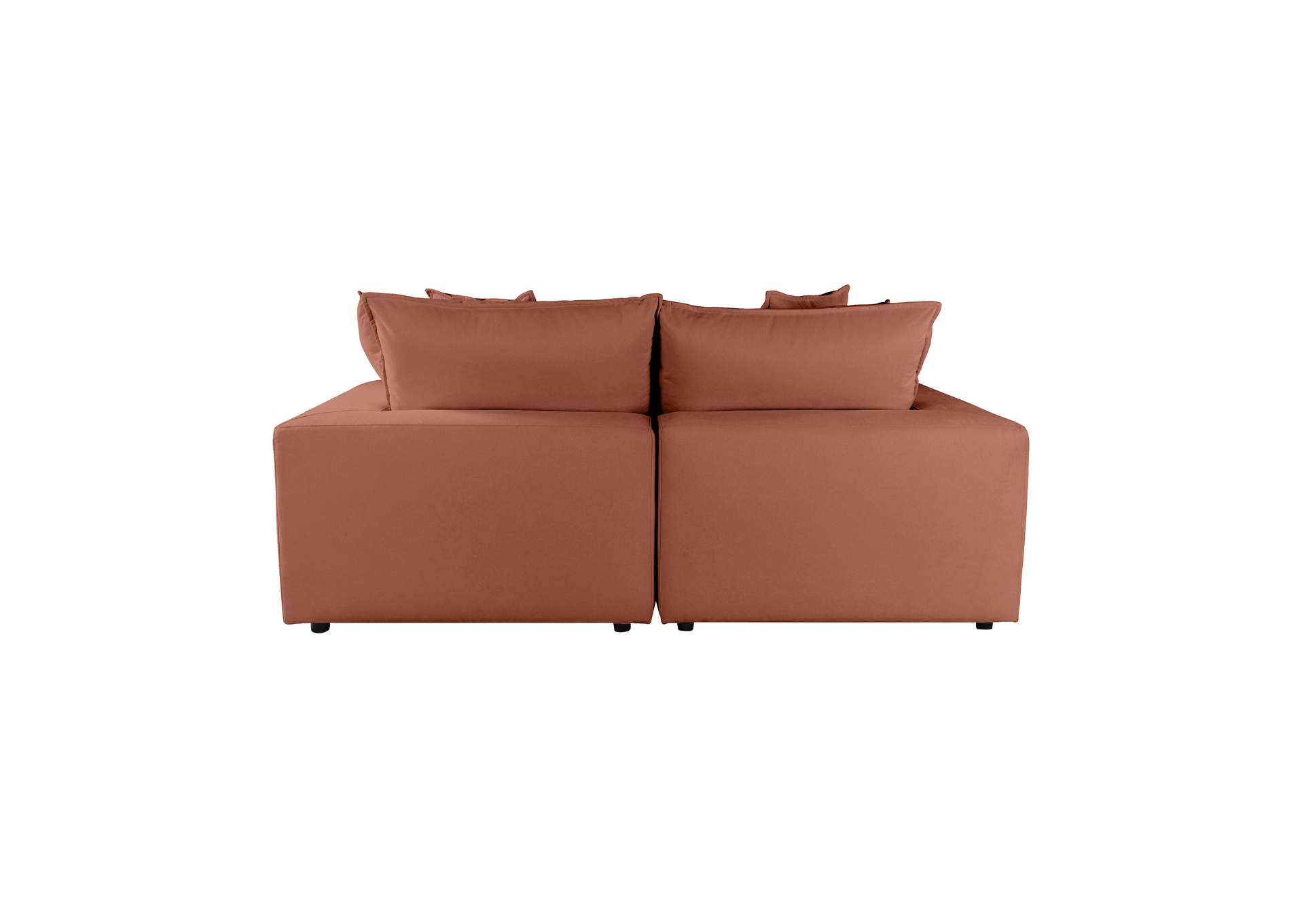 Cali Rust Performance Fabric Modular Loveseat image 7