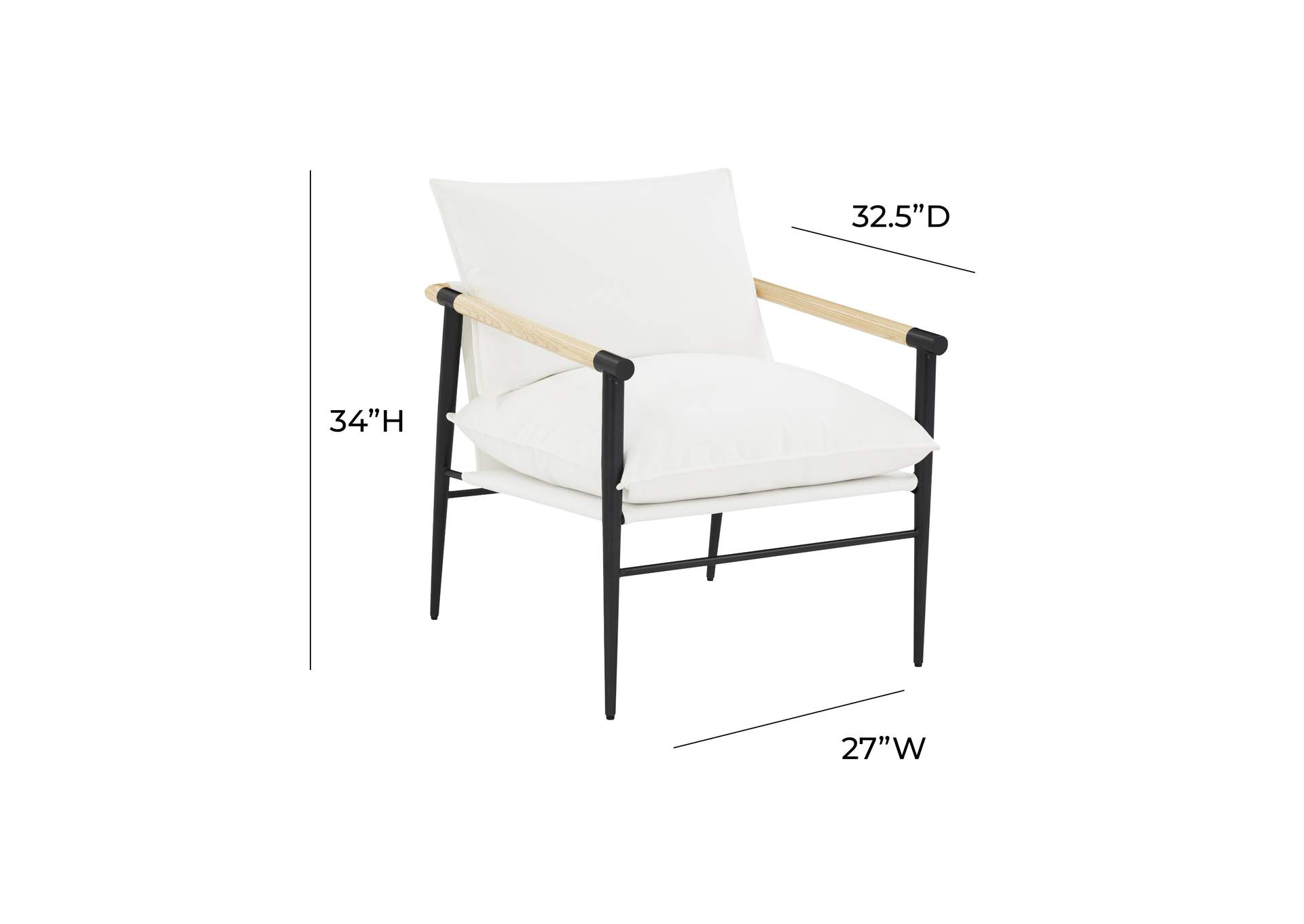 Cali Pearl Performance Fabric Accent Chair image 7