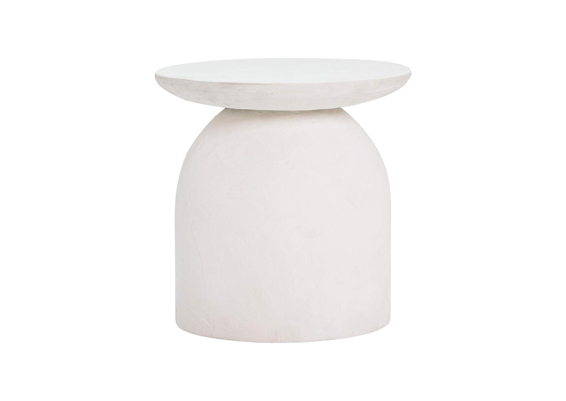Aloe White Concrete Side Table image 1