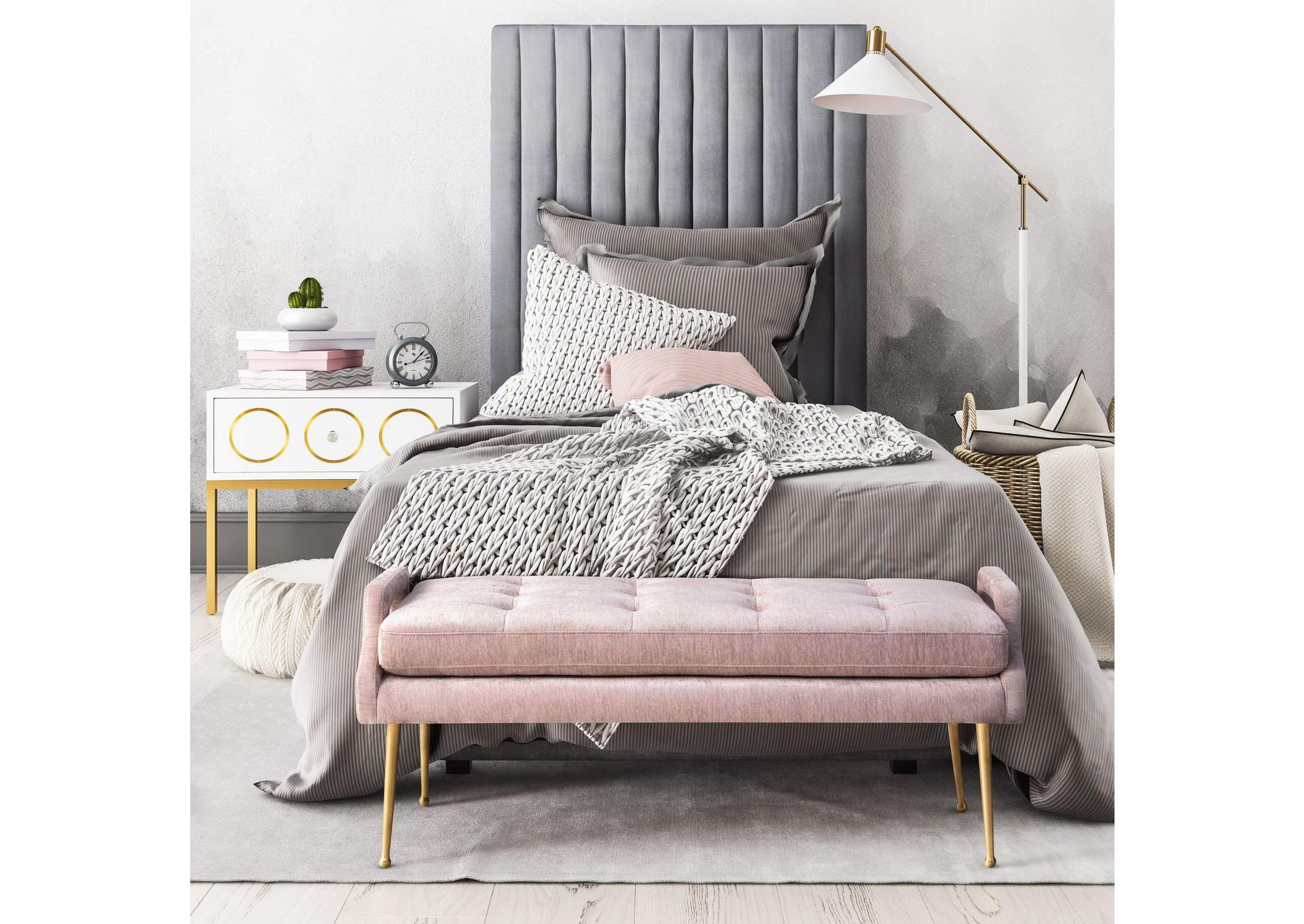 Arabelle Grey Bed Twin image 7
