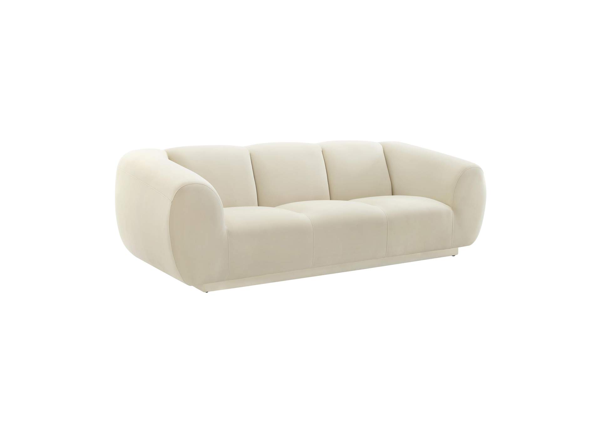 Emmet Cream Velvet Sofa image 1