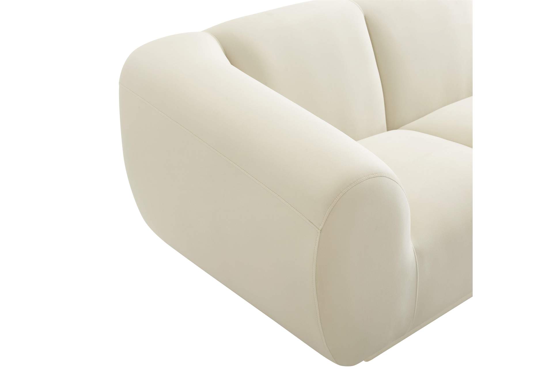 Emmet Cream Velvet Sofa image 5