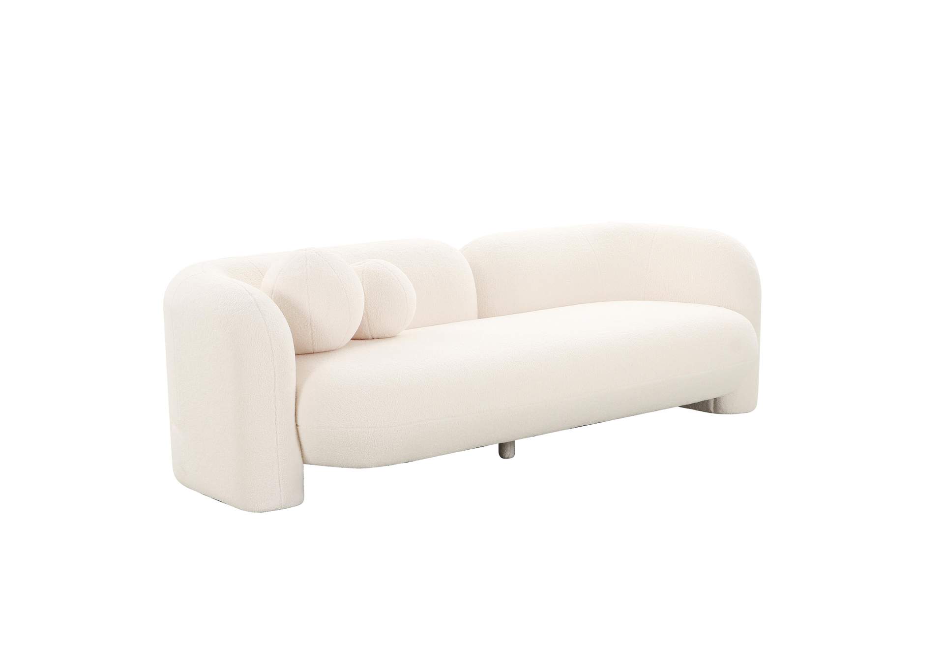 Amelie Cream Faux Fur Sofa image 1