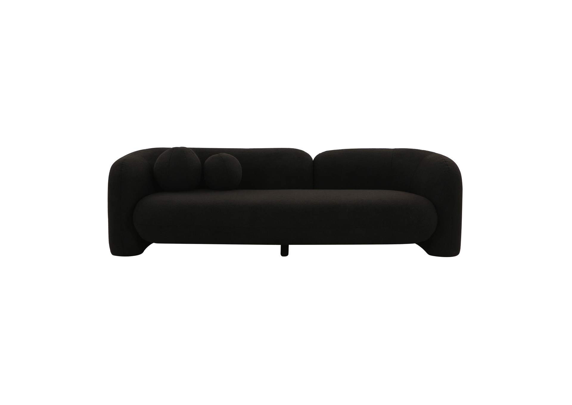 Amelie Black Faux Fur Sofa image 1