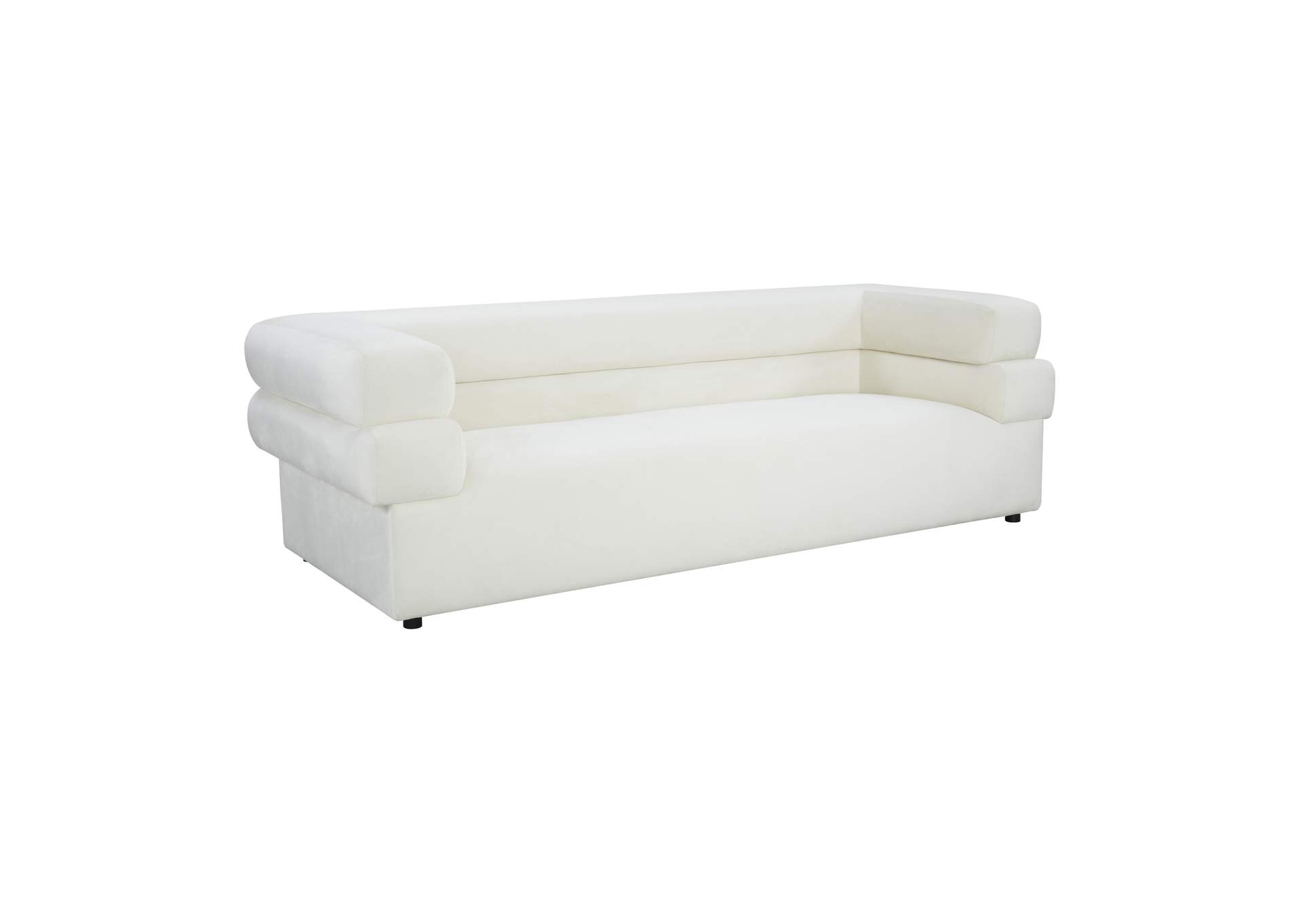 Elsa Cream Velvet Sofa image 1