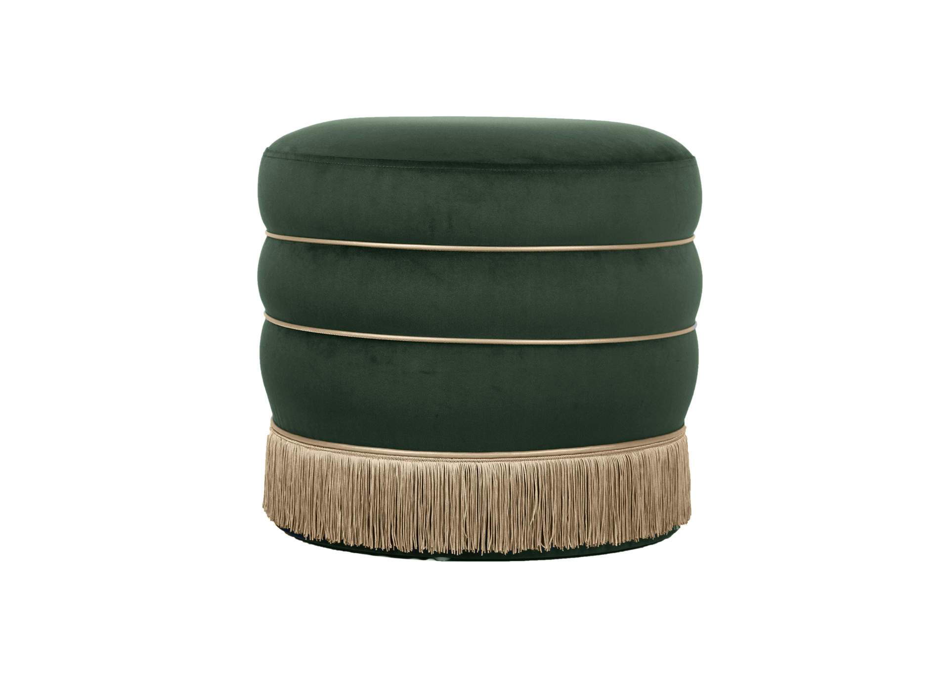 Lakka Green Velvet Ottoman image 4