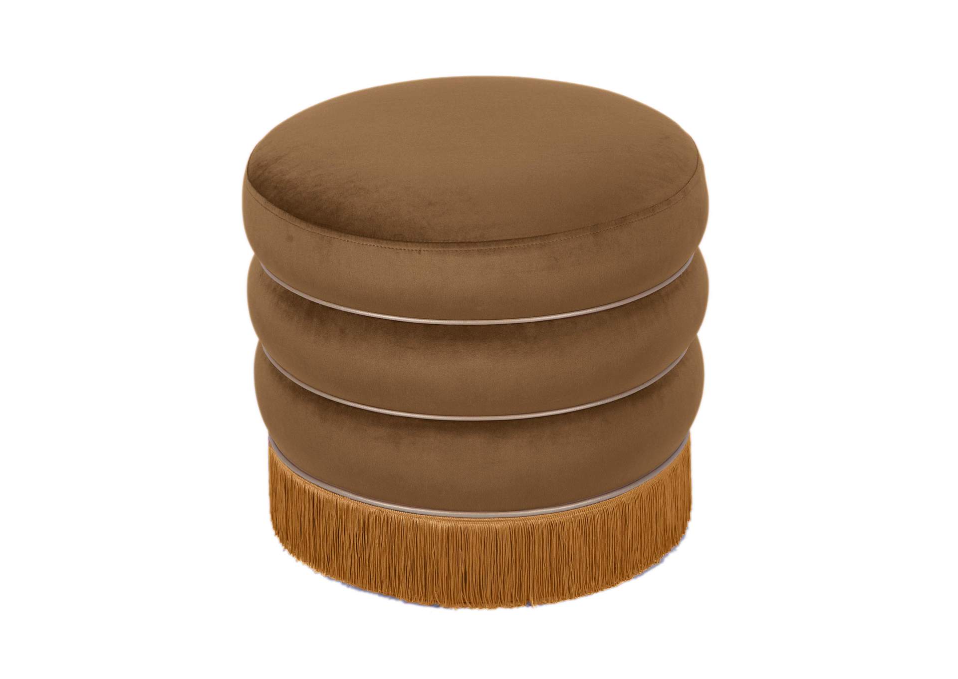 Lakka Chocolate Velvet Ottoman image 4