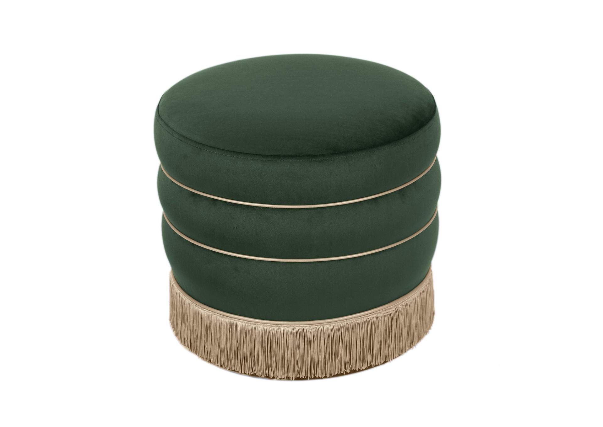 Lakka Green Velvet Ottoman image 5