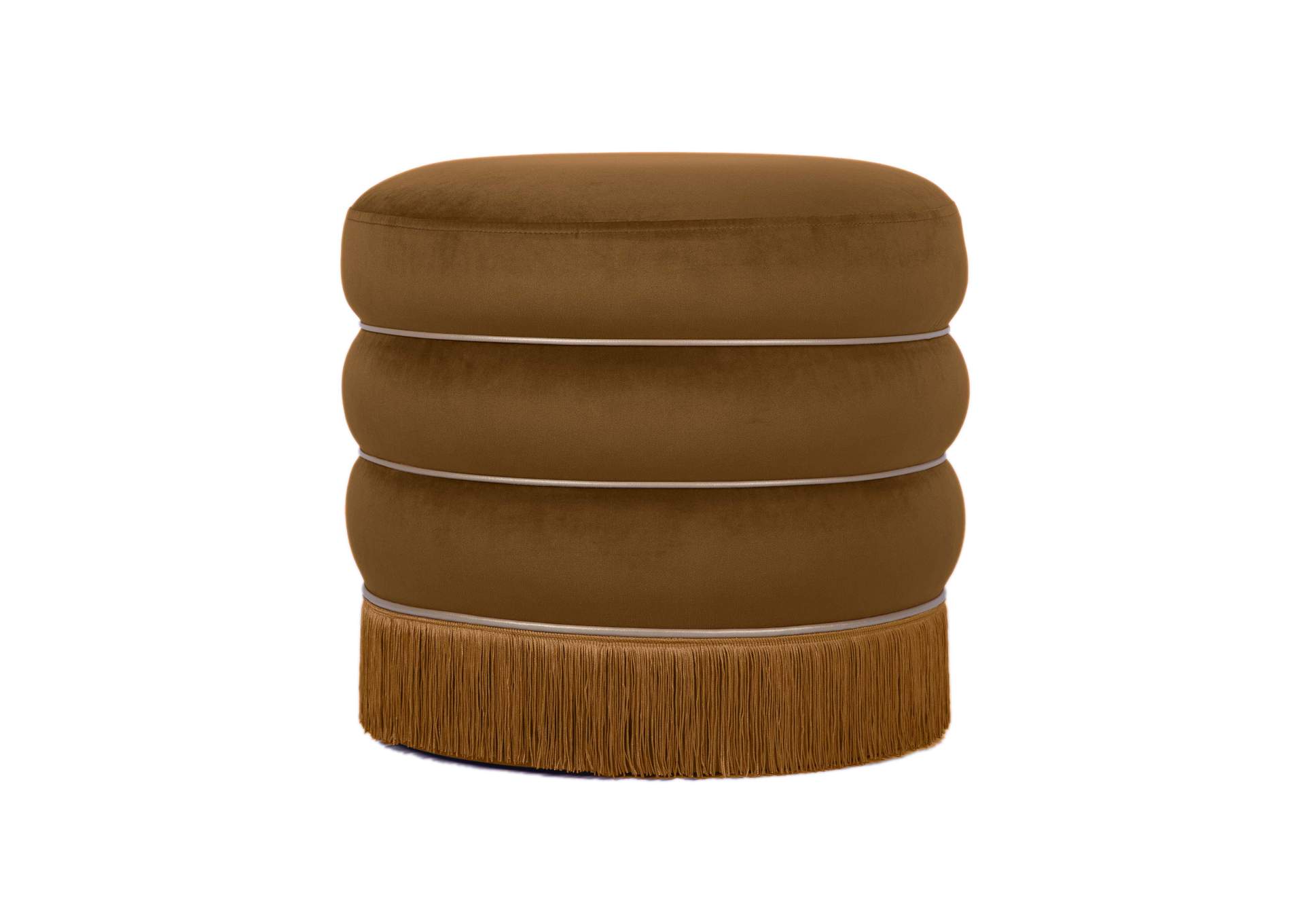 Lakka Chocolate Velvet Ottoman image 5