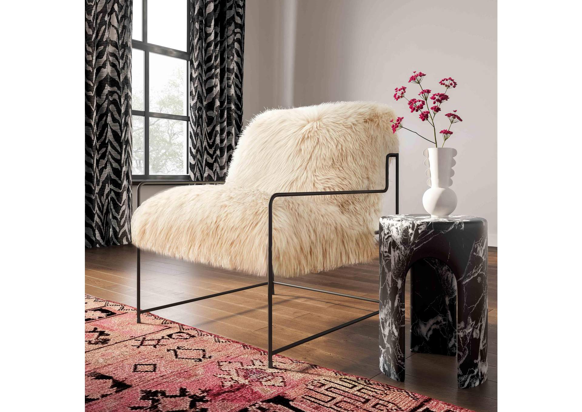 Kimi Natural Genuine Sheepskin Chair image 3