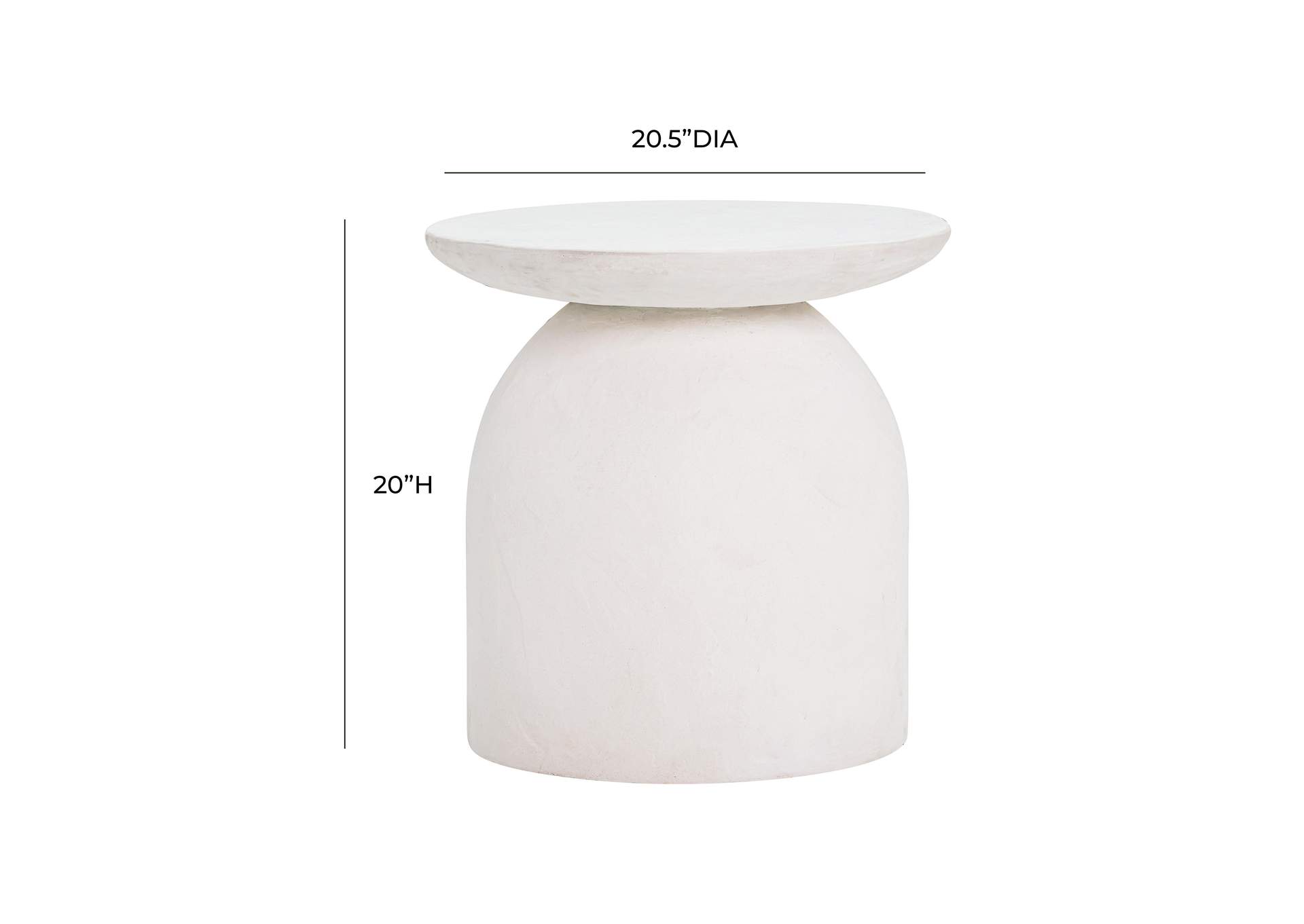 Aloe White Concrete Side Table image 7