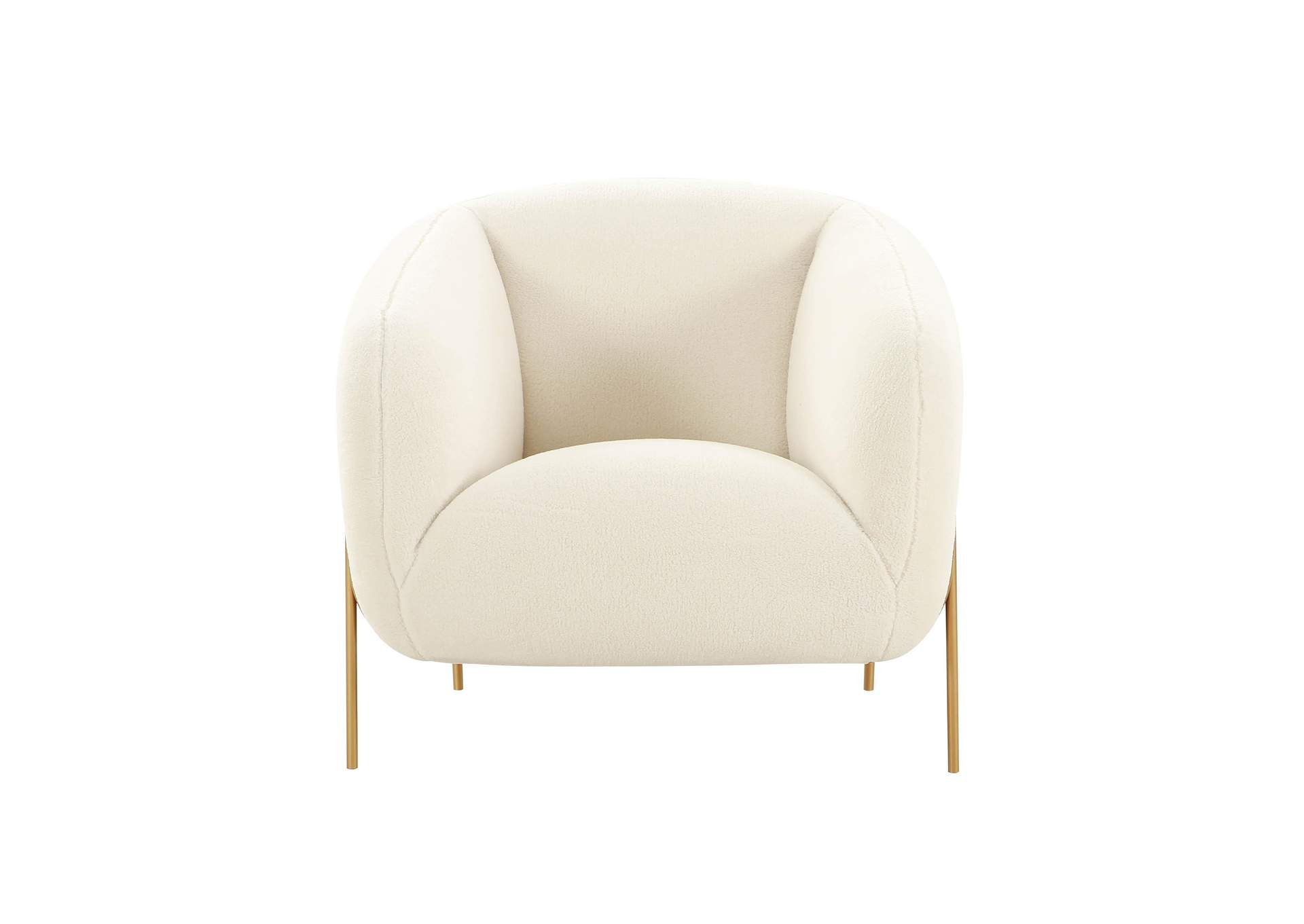 Kandra Cream Shearling Accent Chair image 4