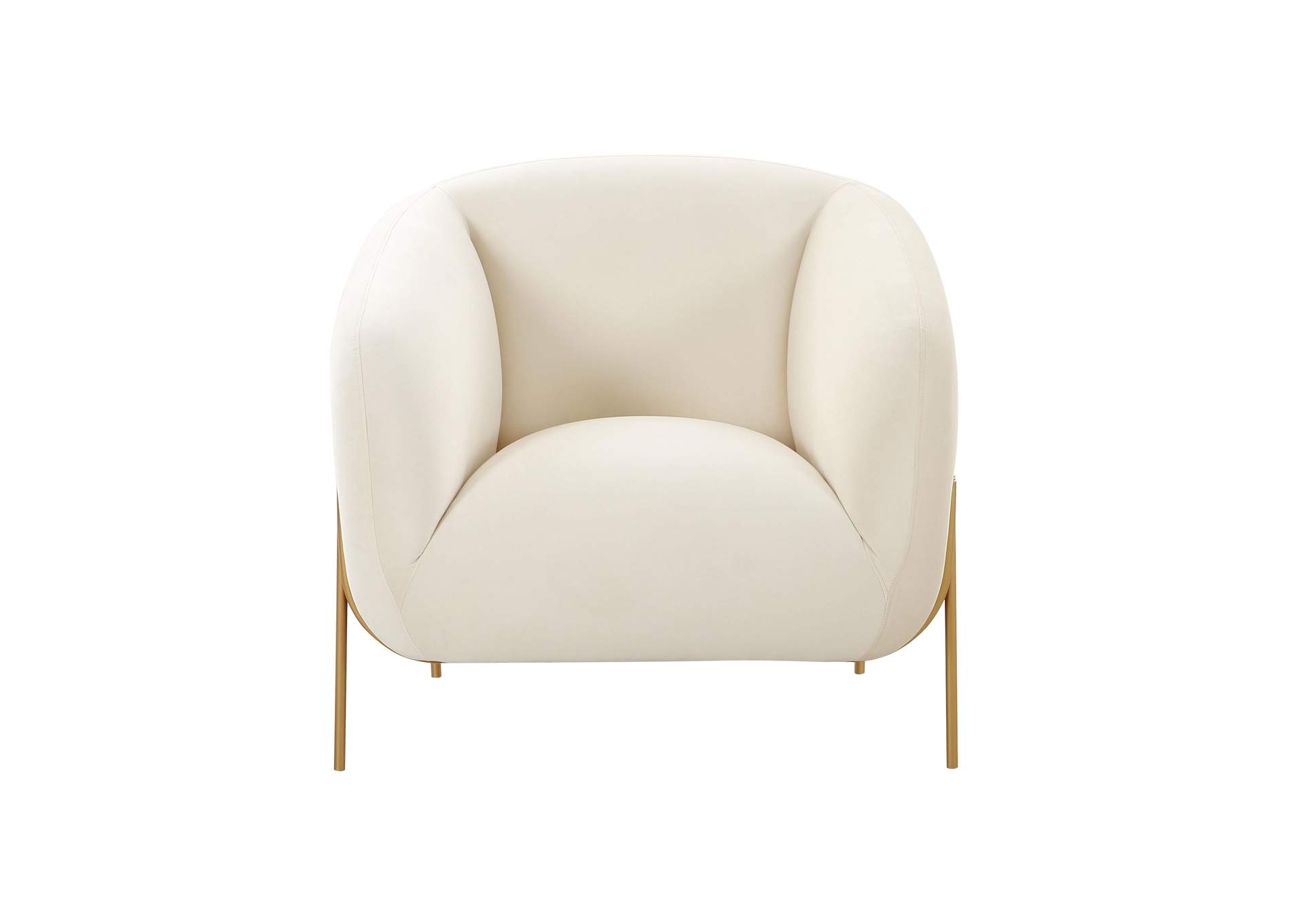 Kandra Cream Velvet Accent Chair image 4