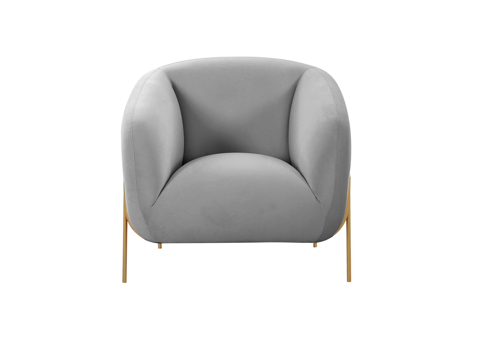 Kandra Grey Velvet Accent Chair image 4