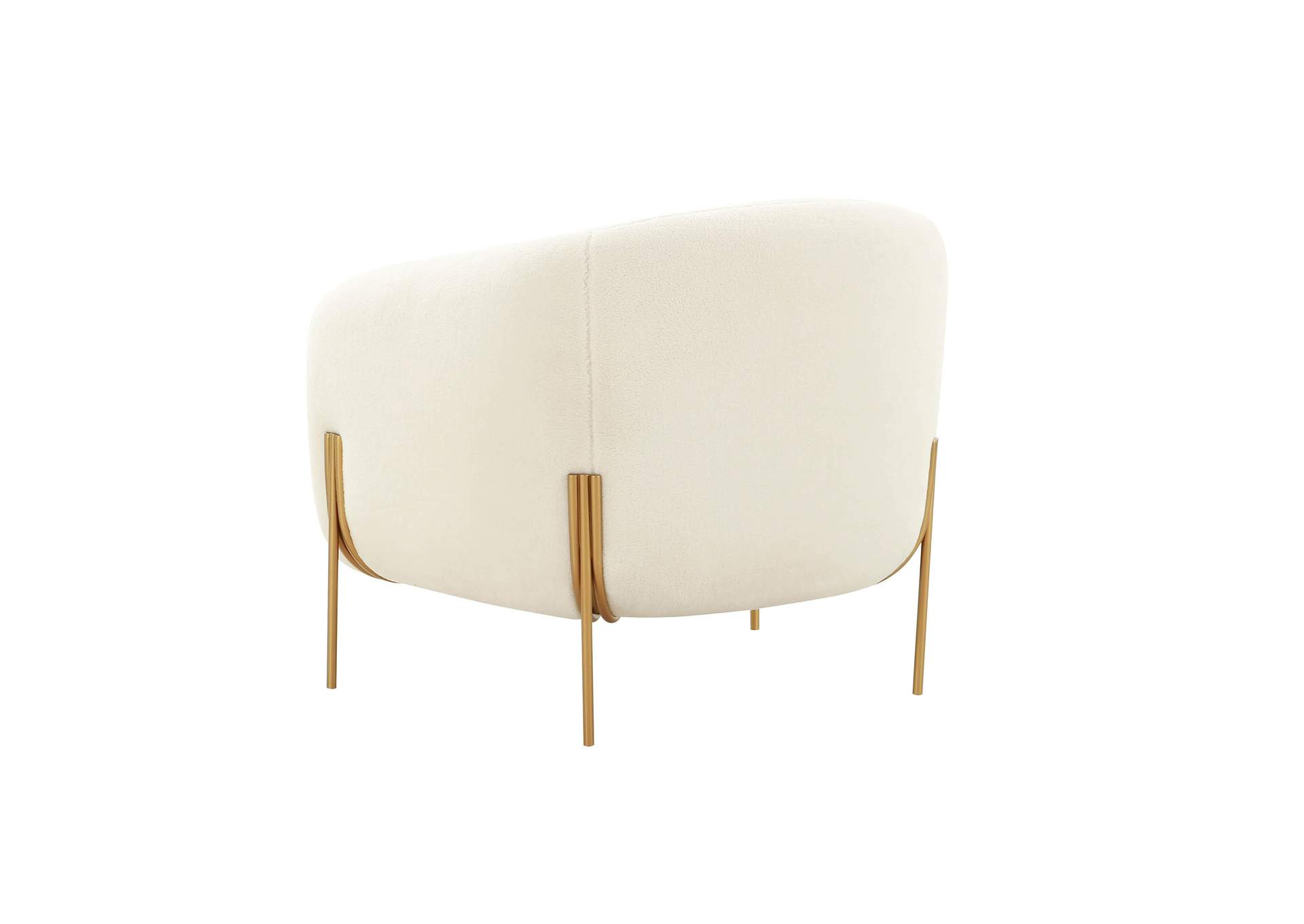 Kandra Cream Shearling Accent Chair image 5