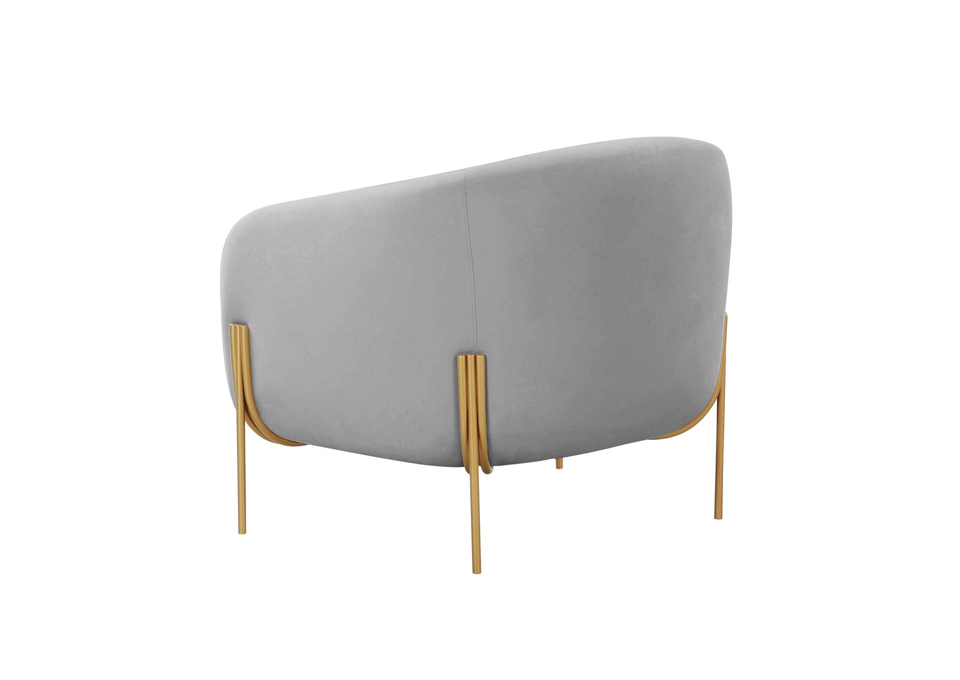 Kandra Grey Velvet Accent Chair image 5