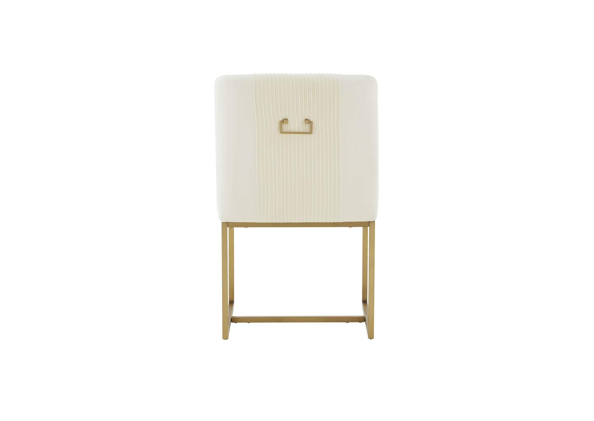 Lisa Cream Pleated Velvet Dining Chair image 6