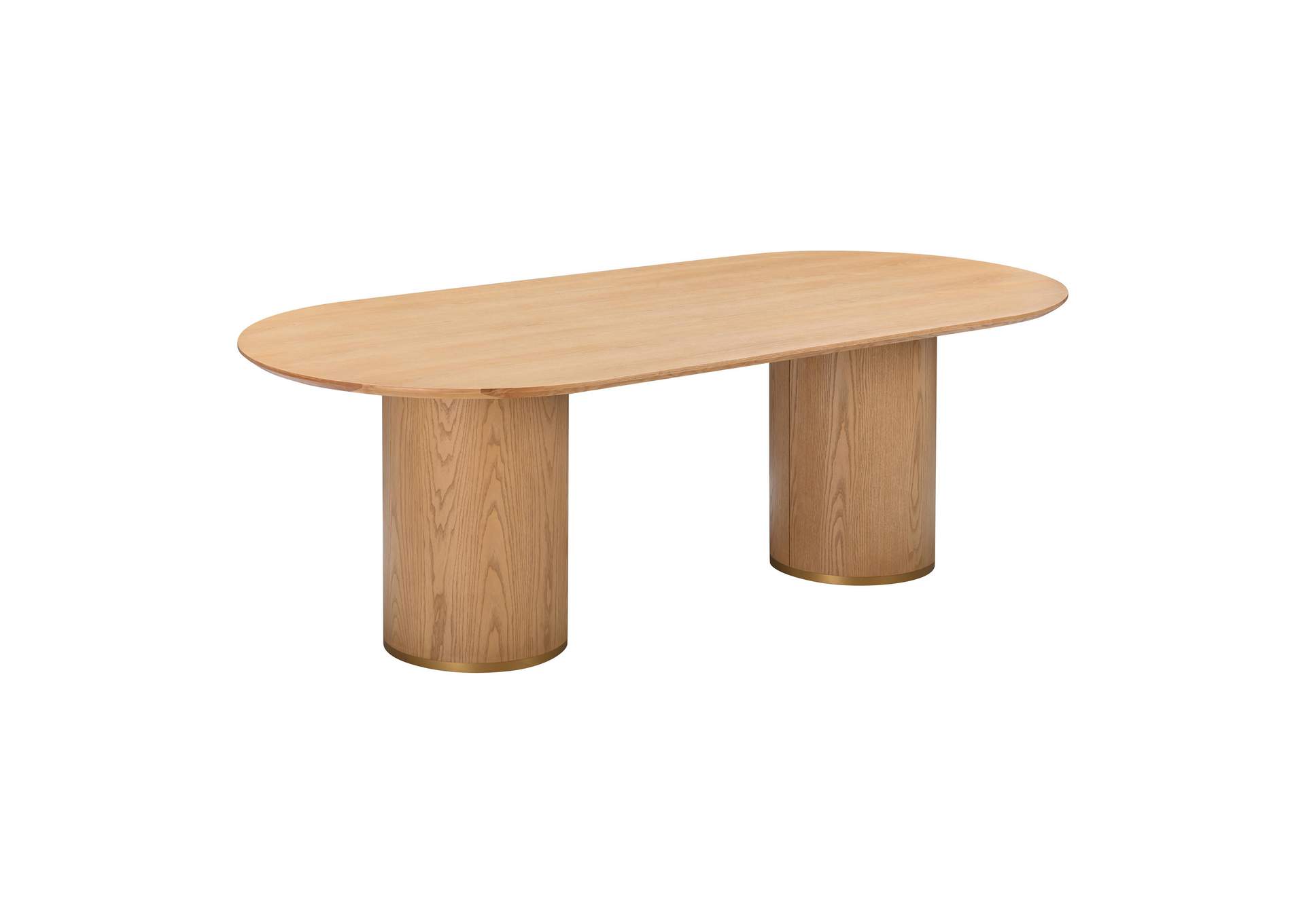Brandy Natural Ash Wood Oval Dining Table image 1