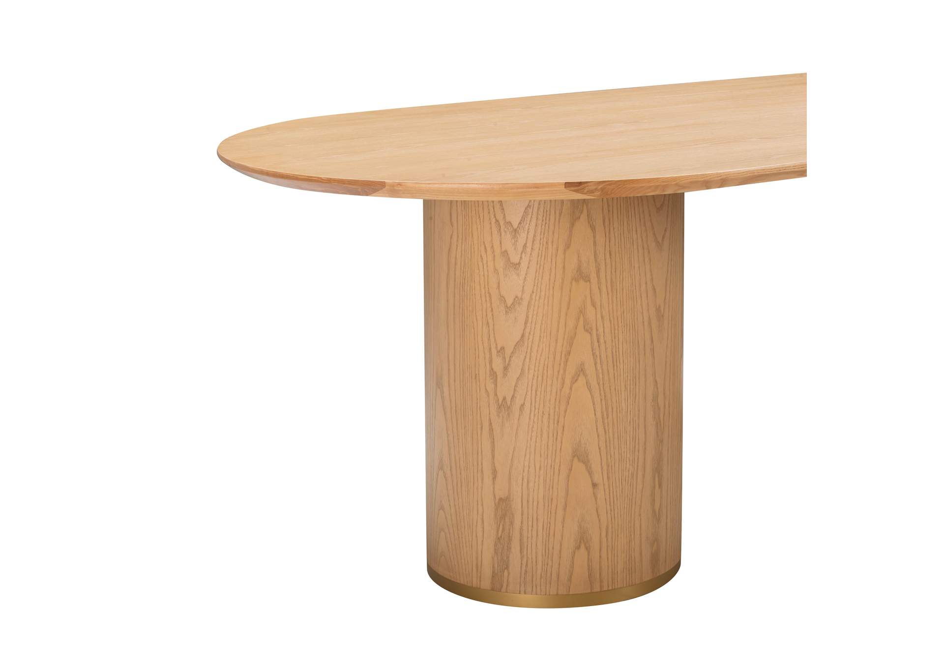 Brandy Natural Ash Wood Oval Dining Table image 9