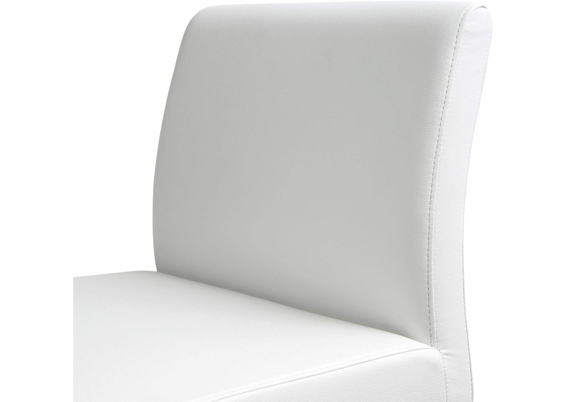 Denmark White Performance Vegan Leather and Stainless Steel Barstool - Set of 2 image 5