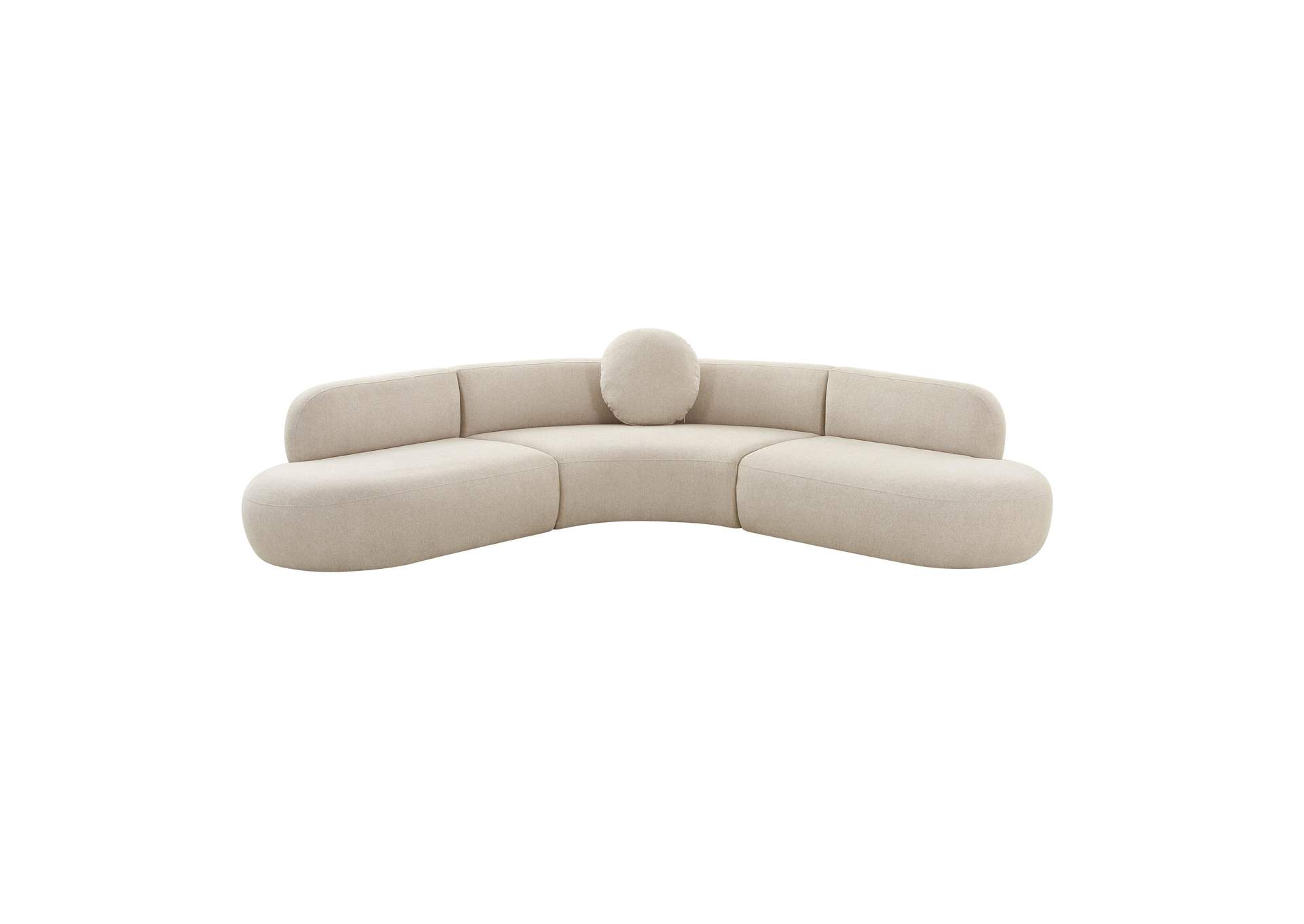 Broohah Beige Linen Sectional image 4