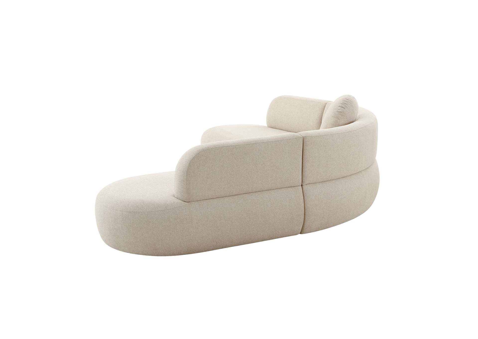 Broohah Beige Linen Sectional image 5
