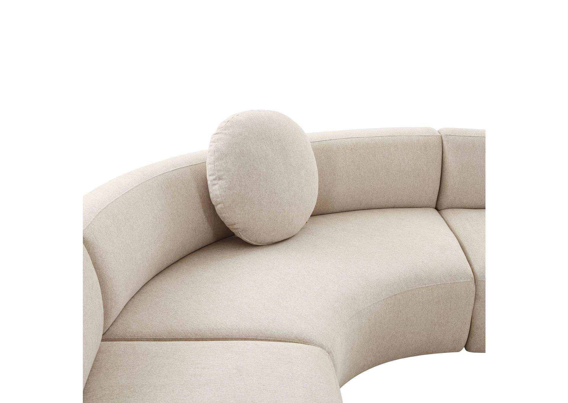 Broohah Beige Linen Sectional image 6