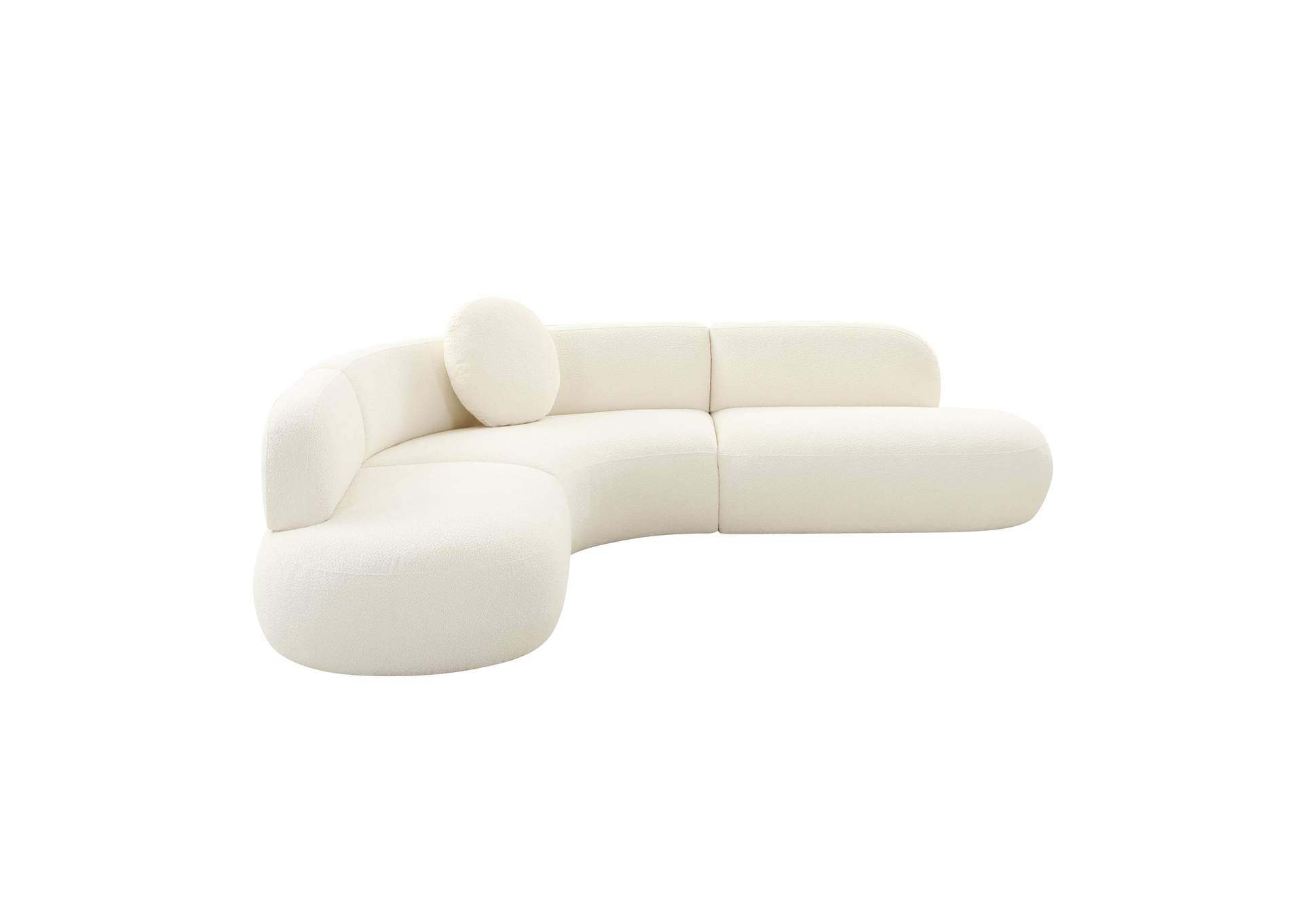 Broohah Cream Boucle Sectional image 1