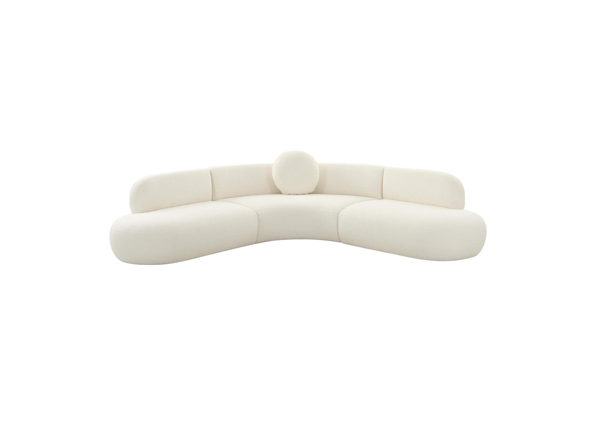 Broohah Cream Boucle Sectional image 4