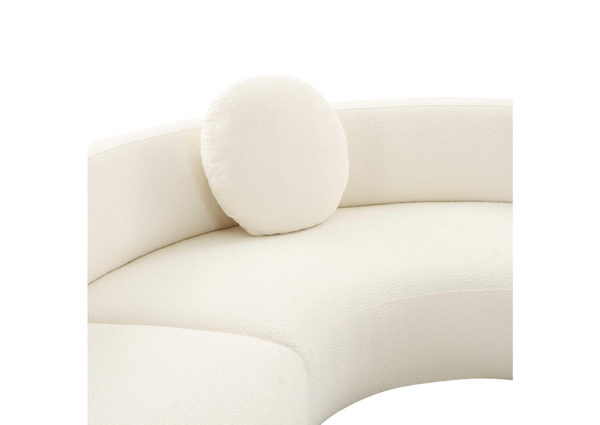 Broohah Cream Boucle Sectional image 6