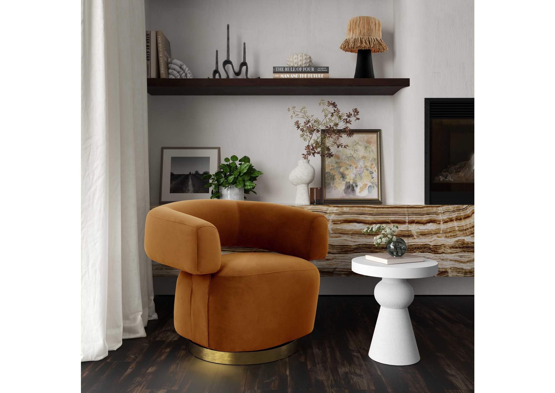 Lupita White Side Table image 3