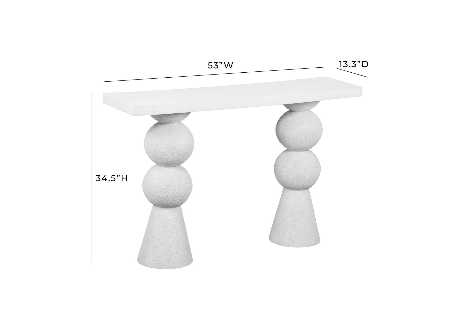 Lupita White Console Table image 7