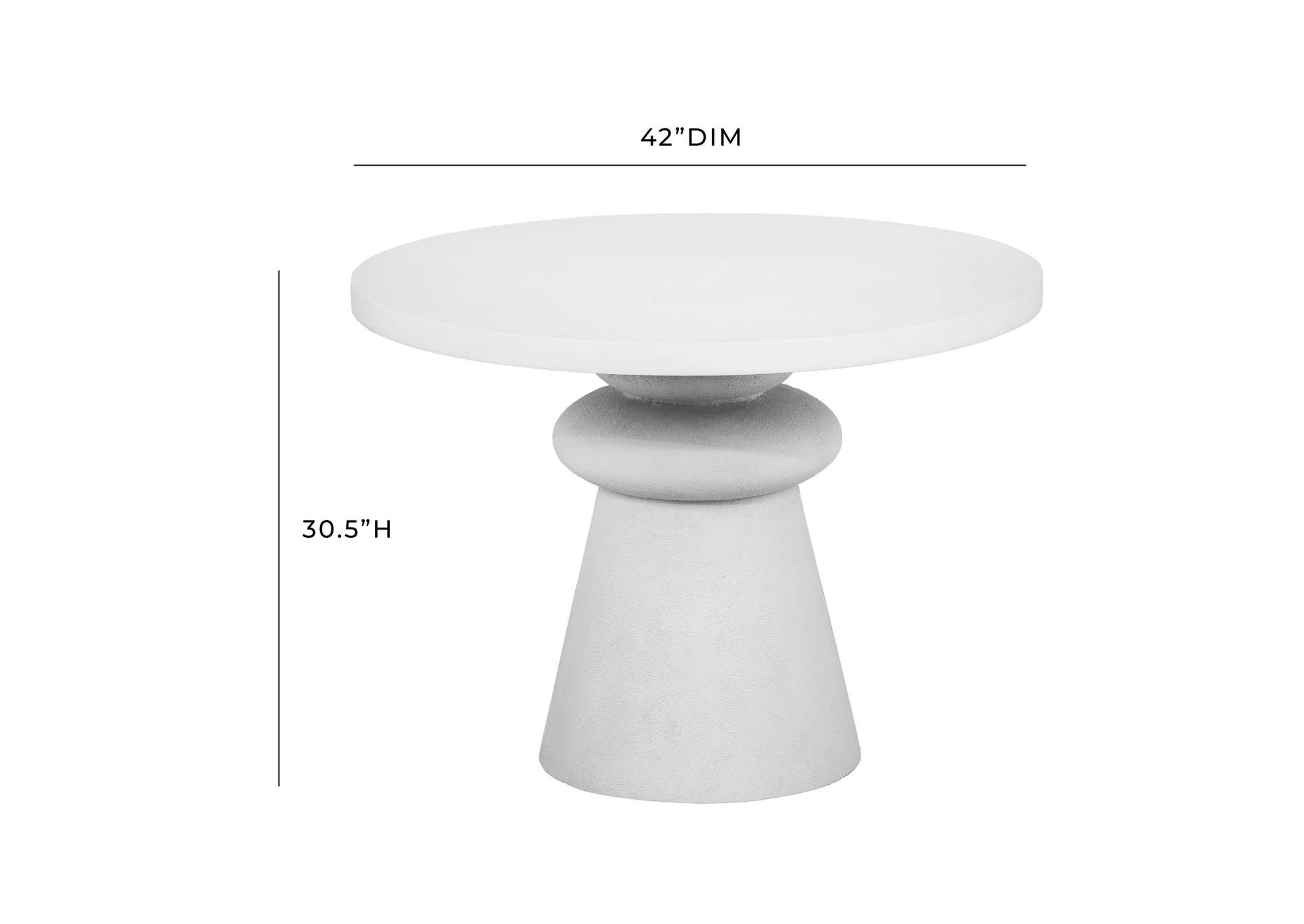 Lupita White 42 Inch Dinette Table image 6