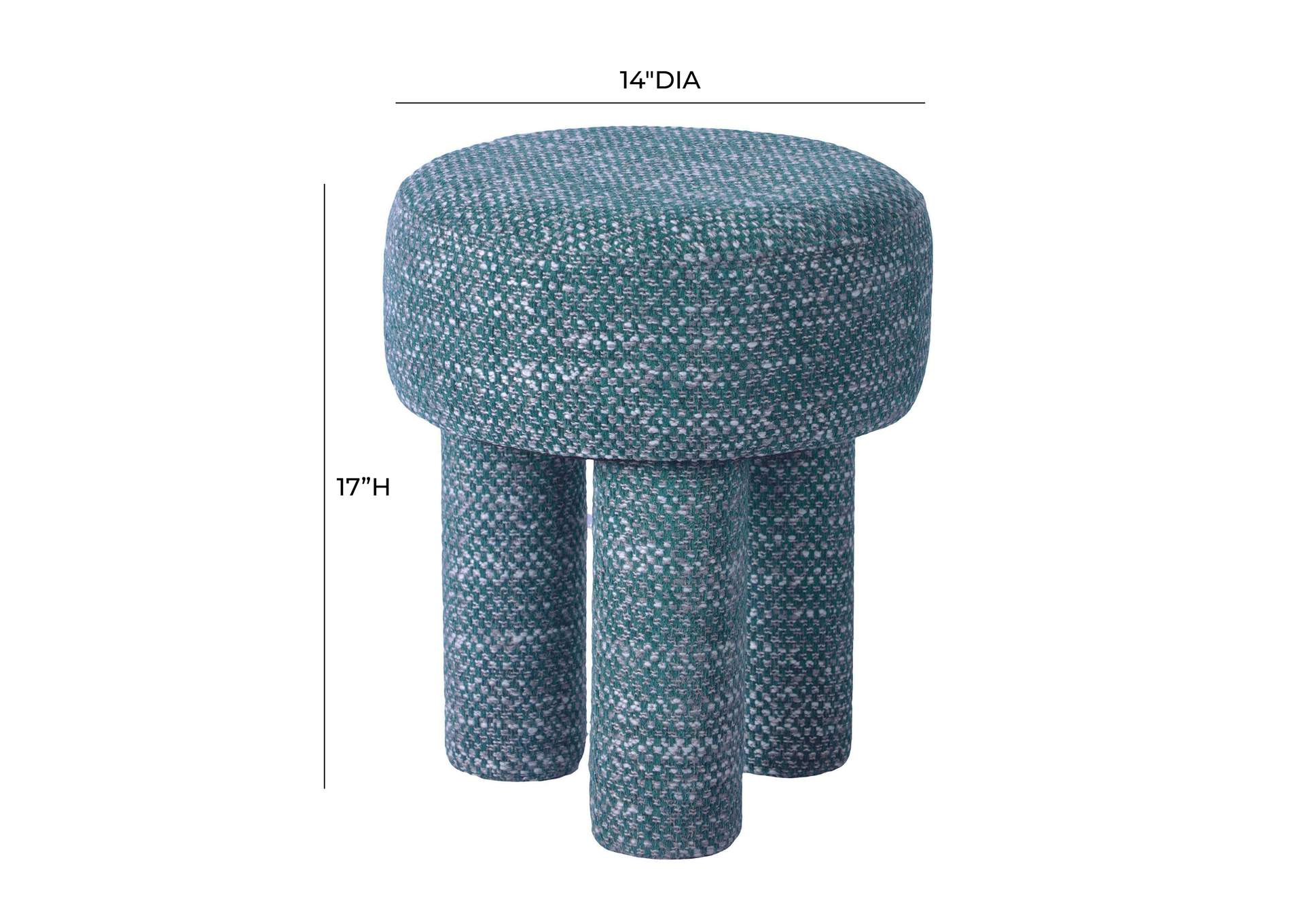 Claire Teal Knubby Stool image 8