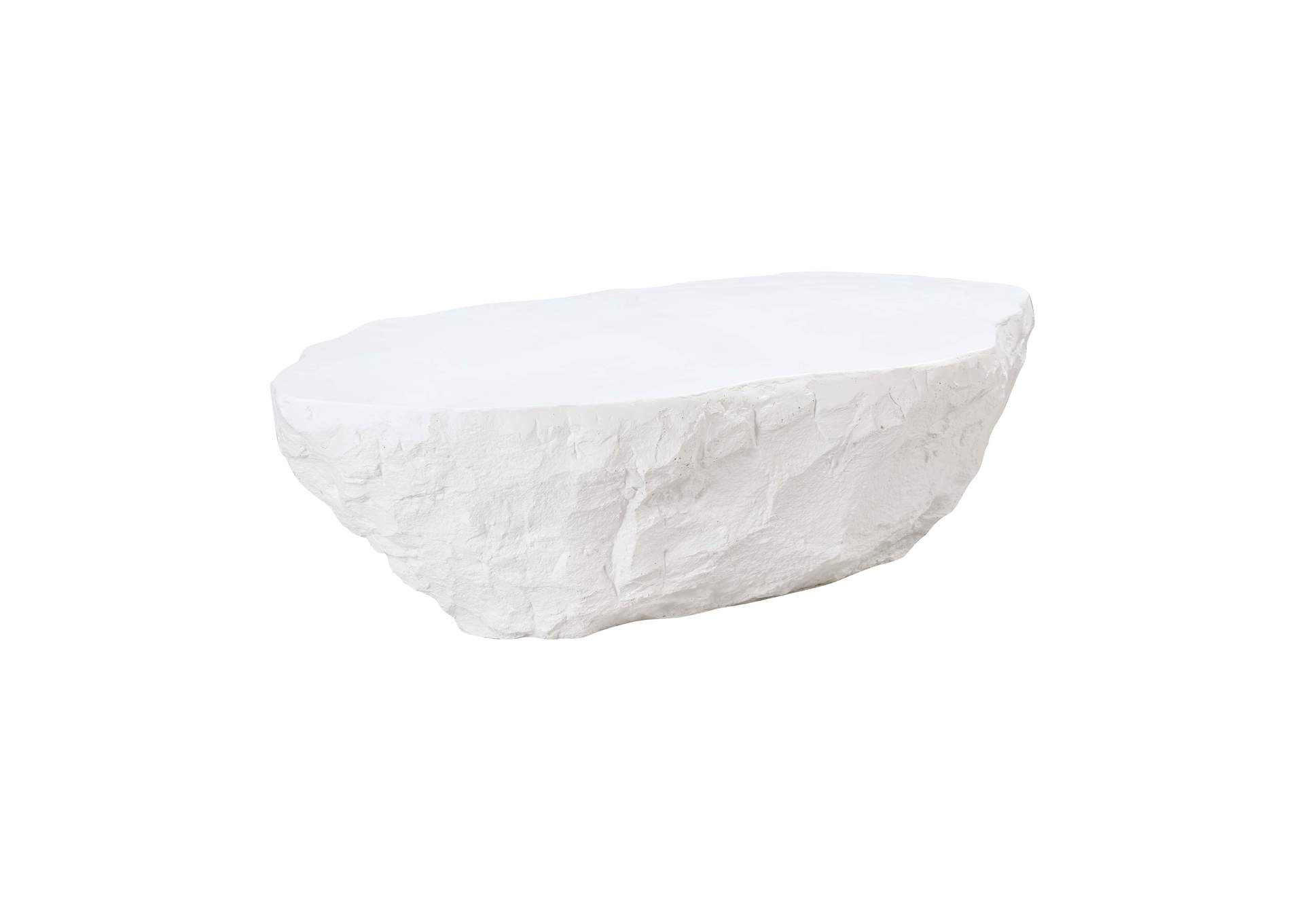 Crag White Concrete Coffee Table image 1