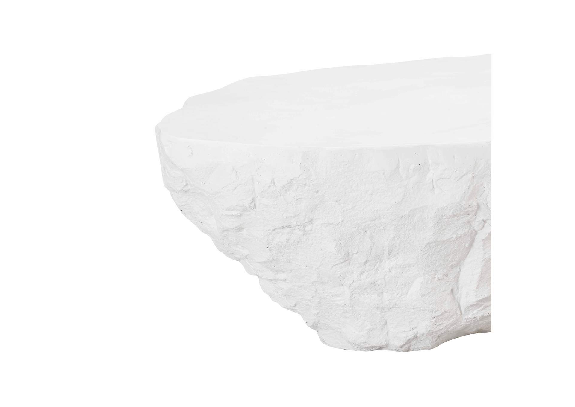 Crag White Concrete Coffee Table image 7