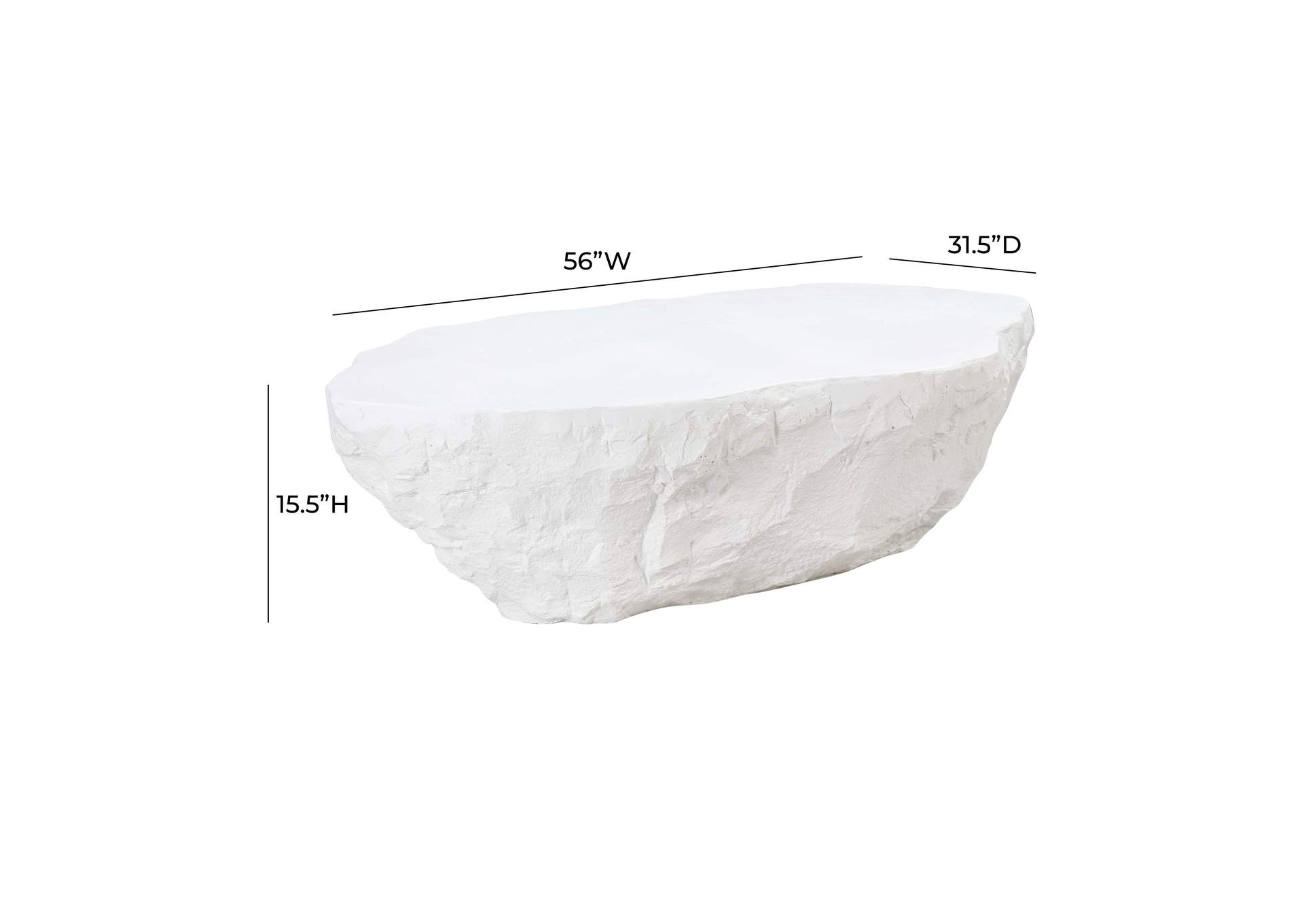 Crag White Concrete Coffee Table image 9