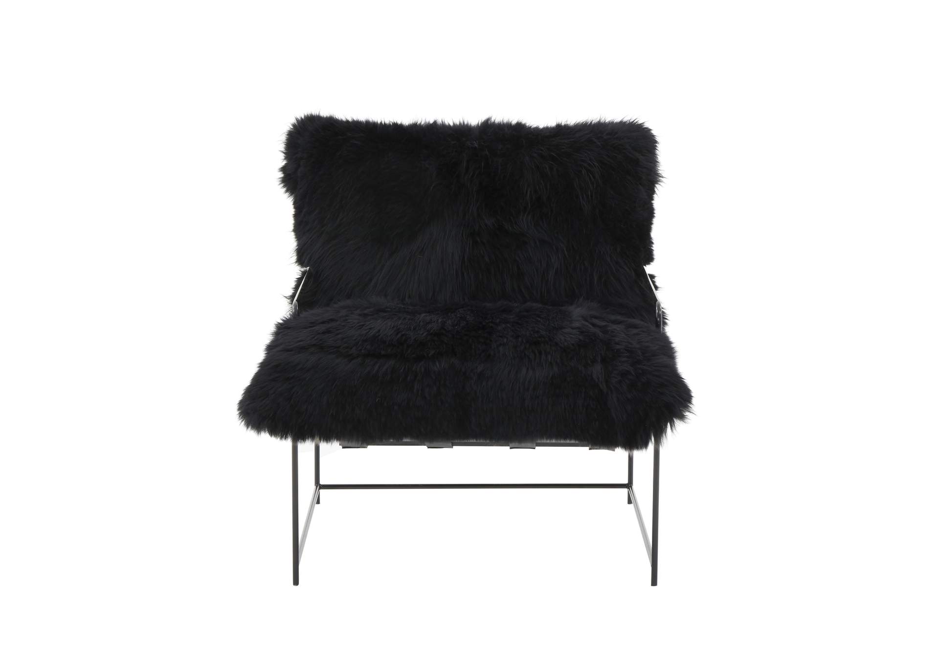 Kimi Black Genuine Sheepskin Chair image 4