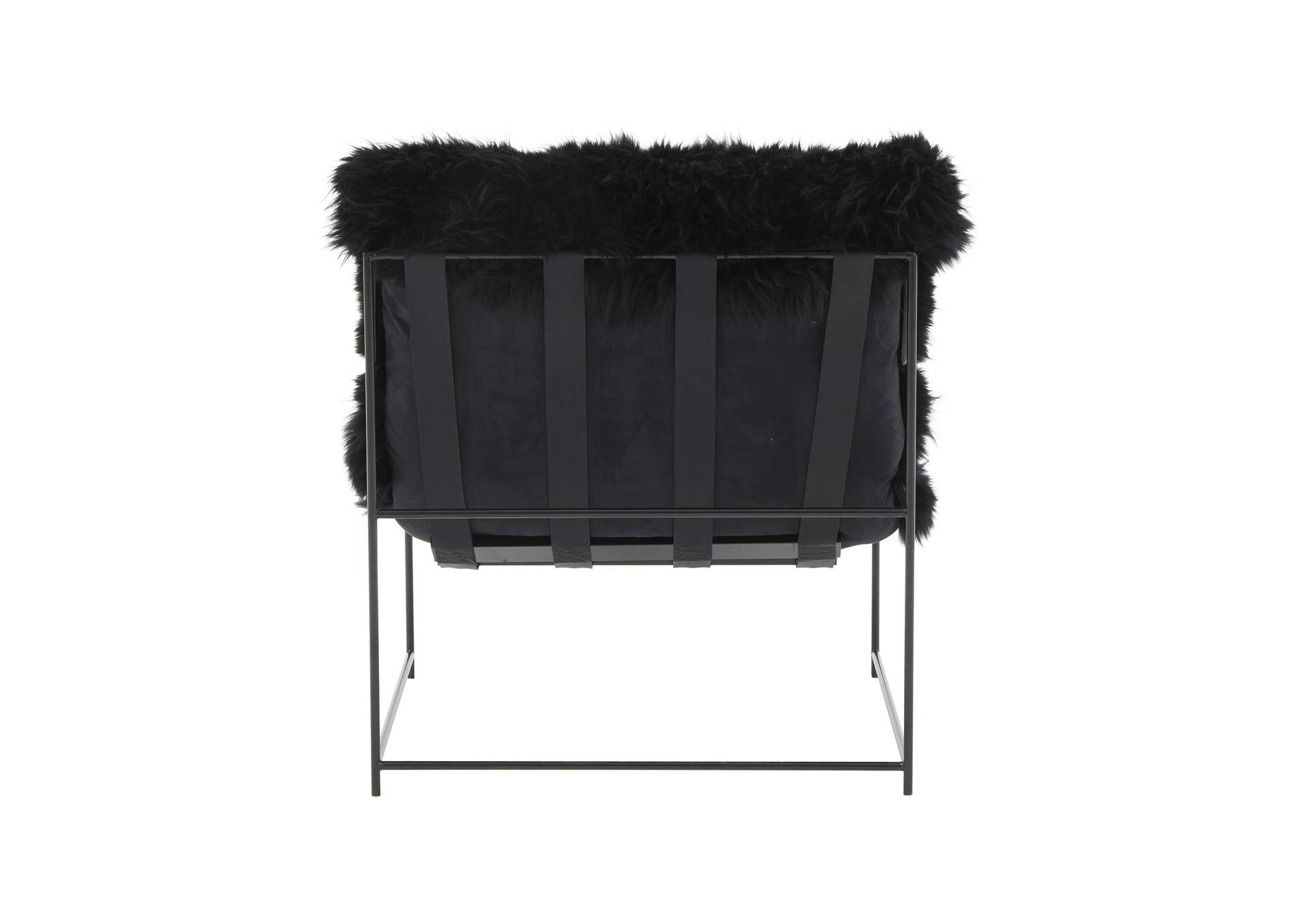Kimi Black Genuine Sheepskin Chair image 7