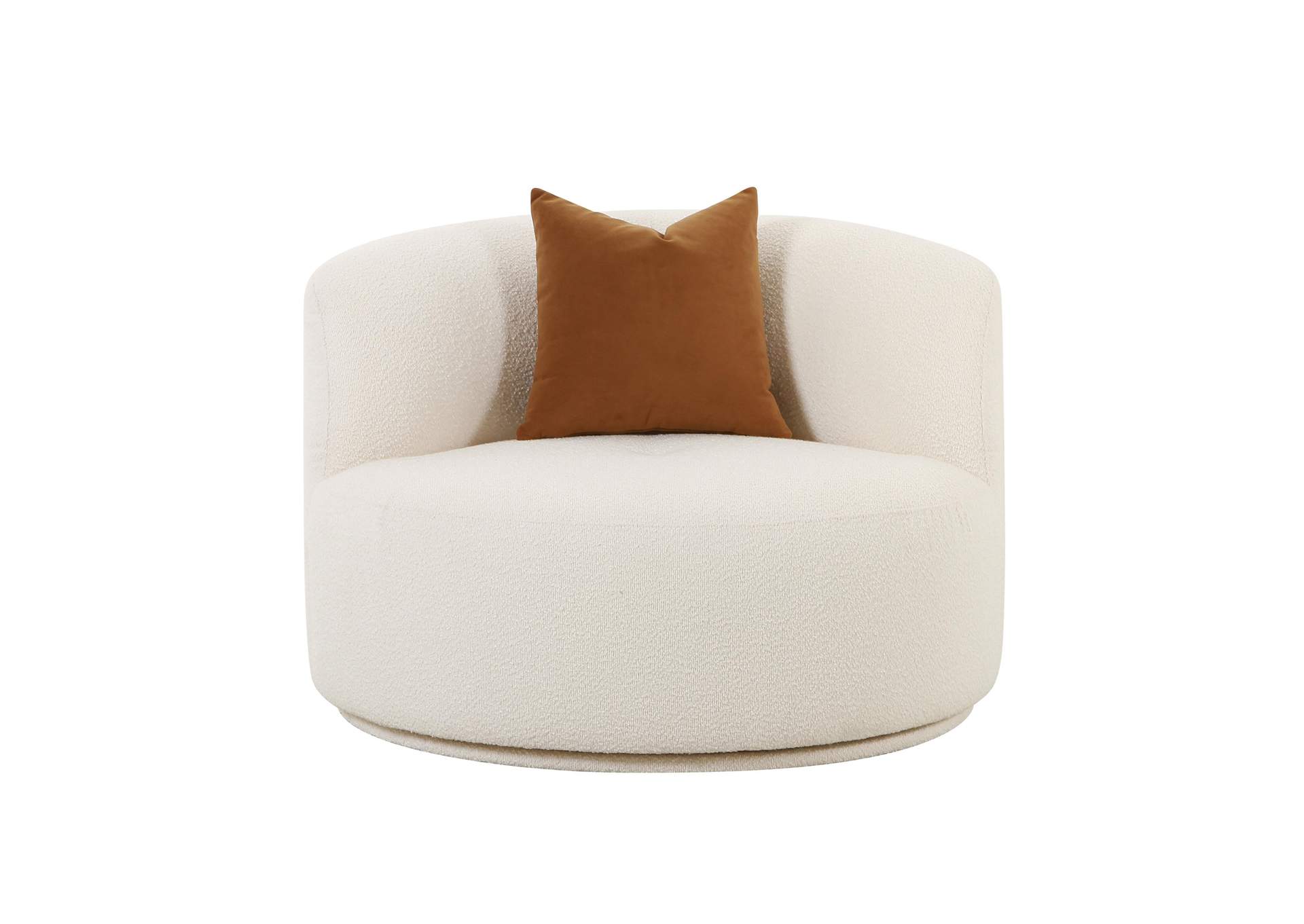 Fickle Cream Boucle Swivel Chair image 4