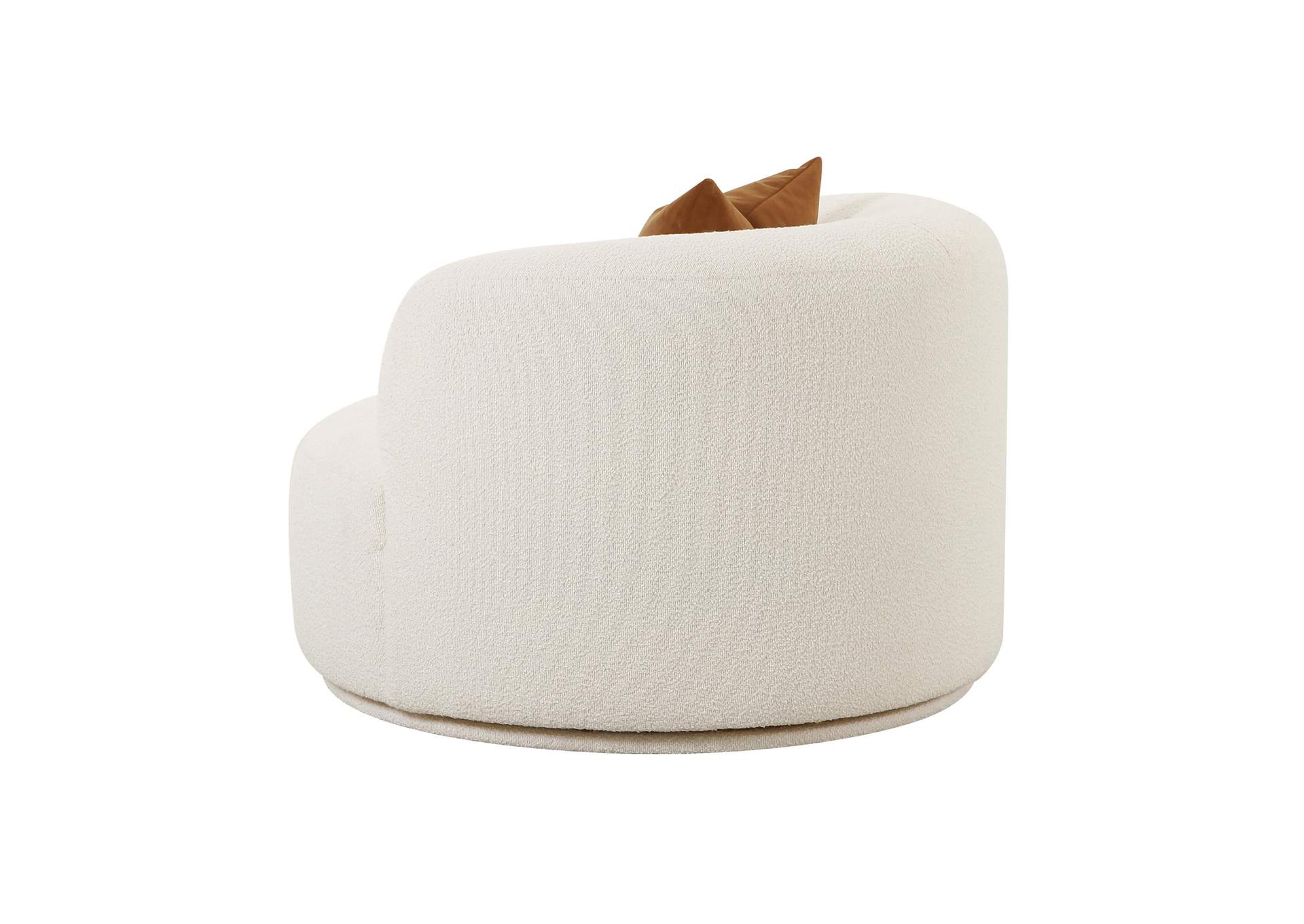 Fickle Cream Boucle Swivel Chair image 5