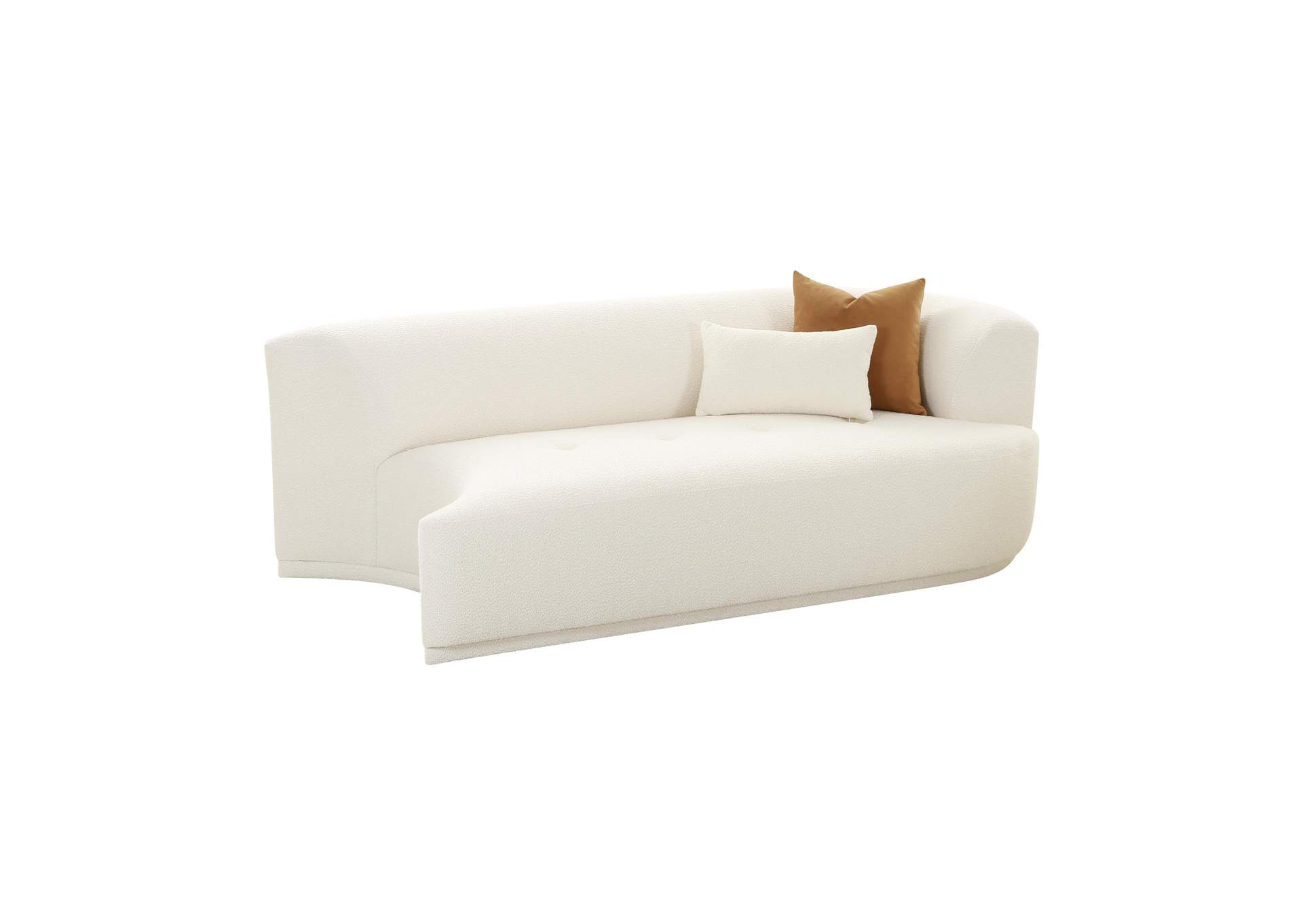 Fickle Cream Boucle Modular Right Facing Loveseat image 1