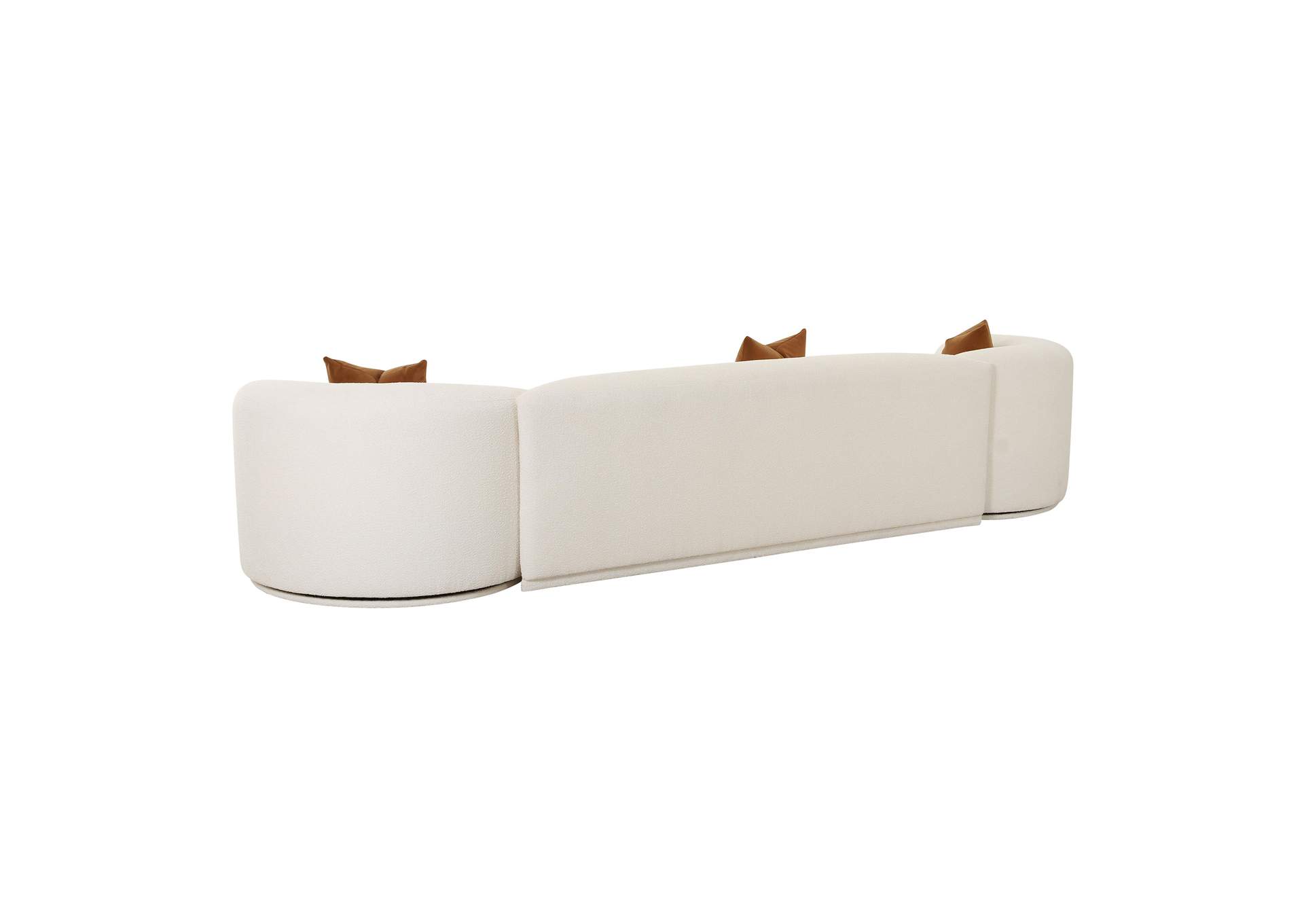 Fickle Cream Boucle 3 - Piece Modular Sofa image 5