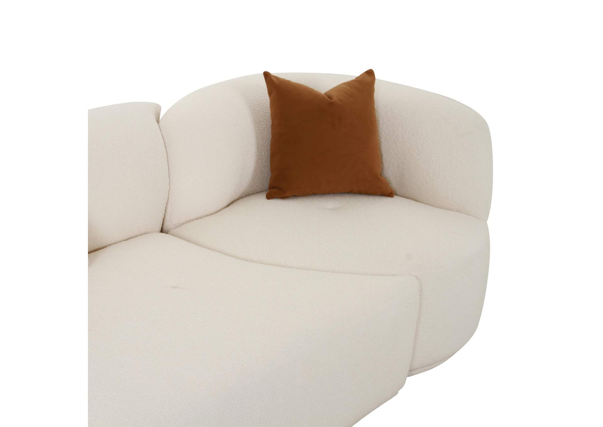 Fickle Cream Boucle 3 - Piece Chaise Modular Sofa image 9
