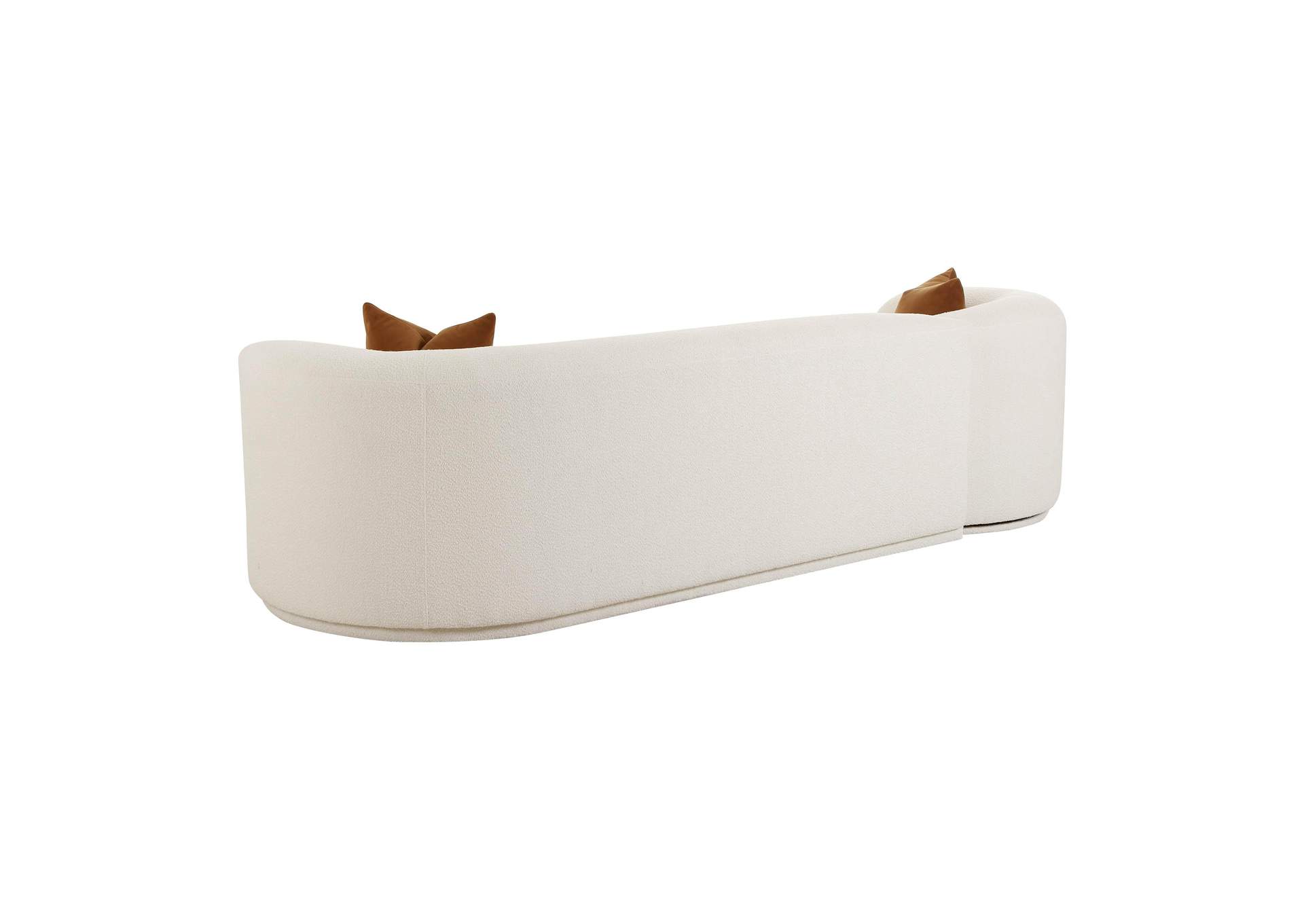 Fickle Cream Boucle 2 - Piece Modular Right Facing Sofa image 6