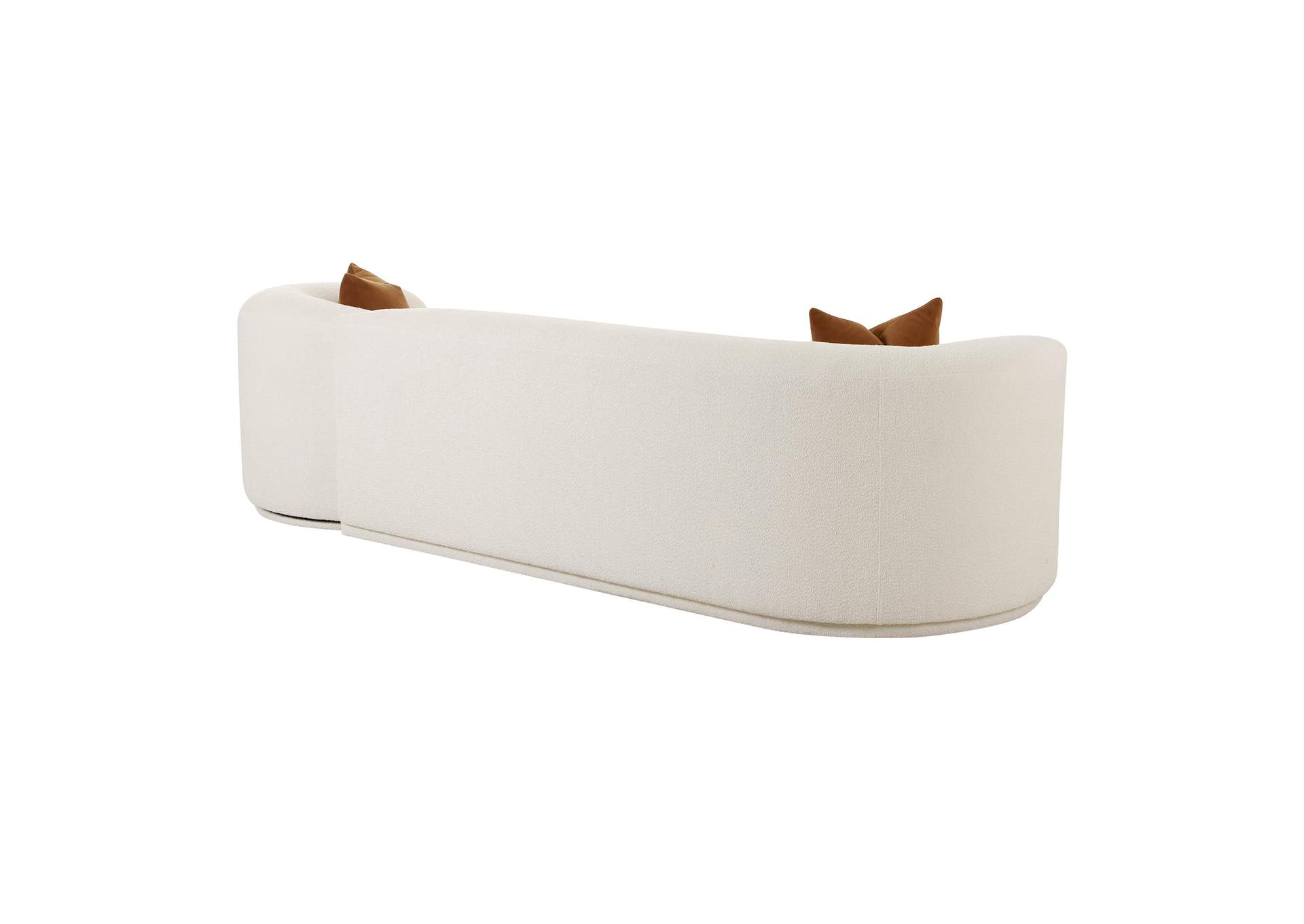 Fickle Cream Boucle 2 - Piece Modular Left Facing Sofa image 9