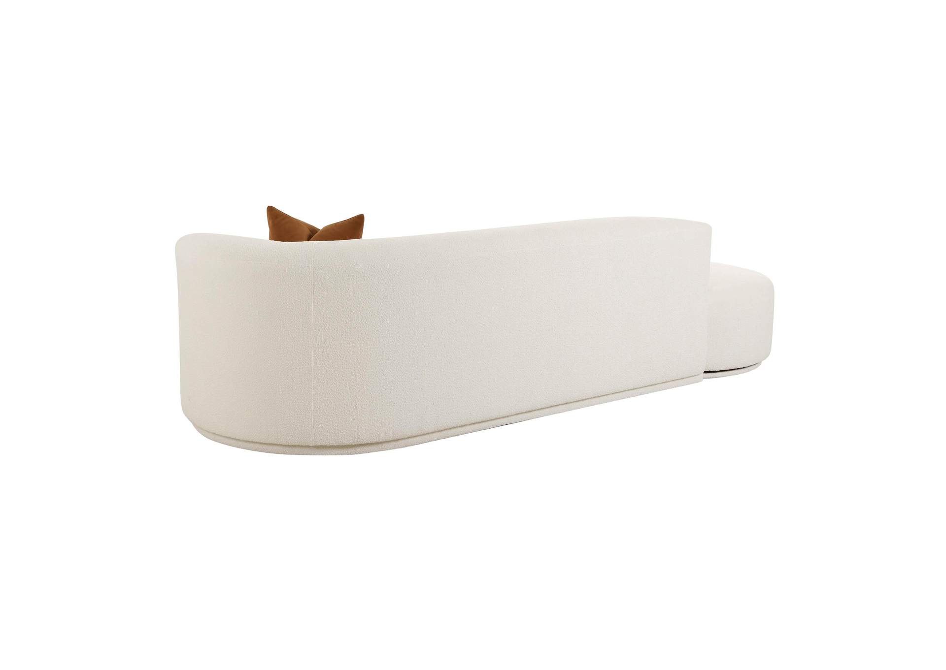 Fickle Cream Boucle 2 - Piece Chaise Modular Right Facing Sofa image 6
